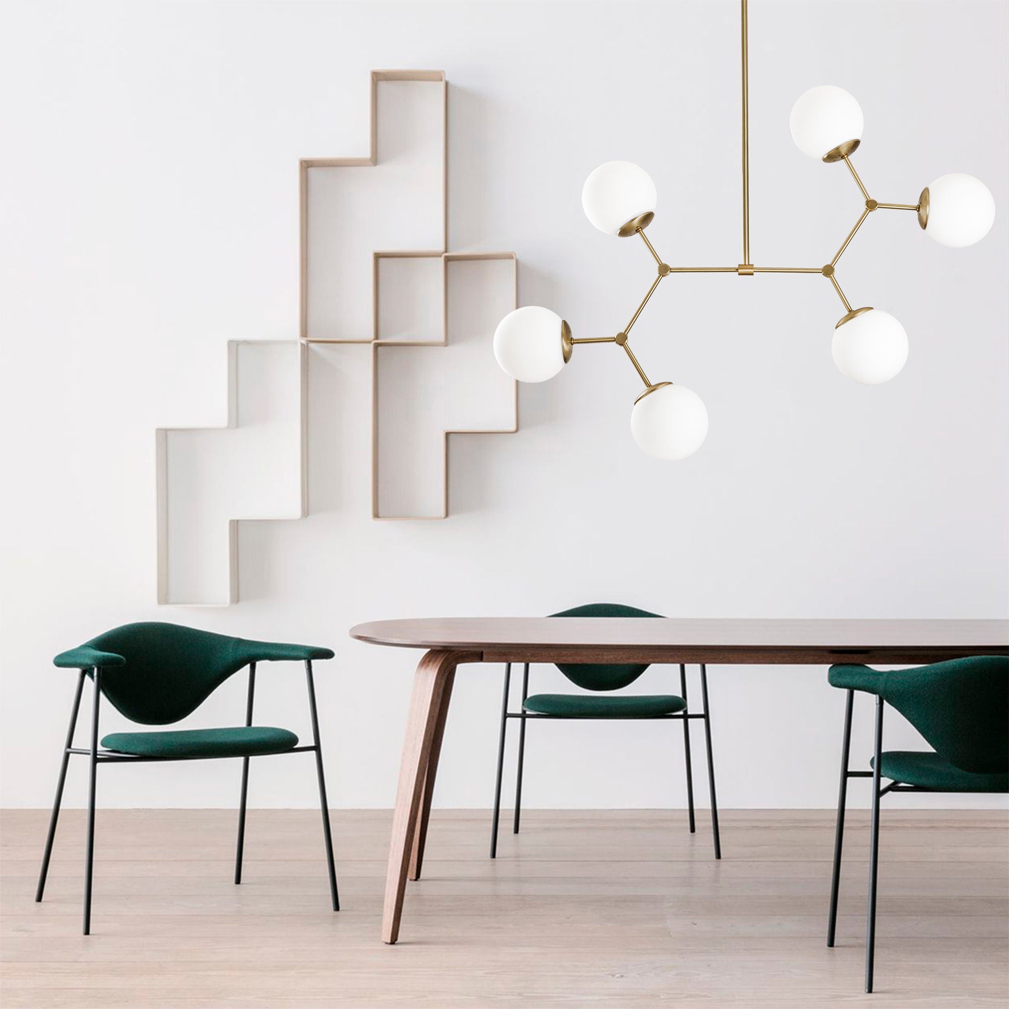 Candeeiro de Teto – 100 x 58 cm – Amarelo e Branco – Metal