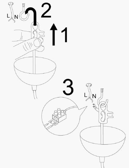 Candeeiro de Teto – 124 cm de Altura – Preto e Níquel – Ferro