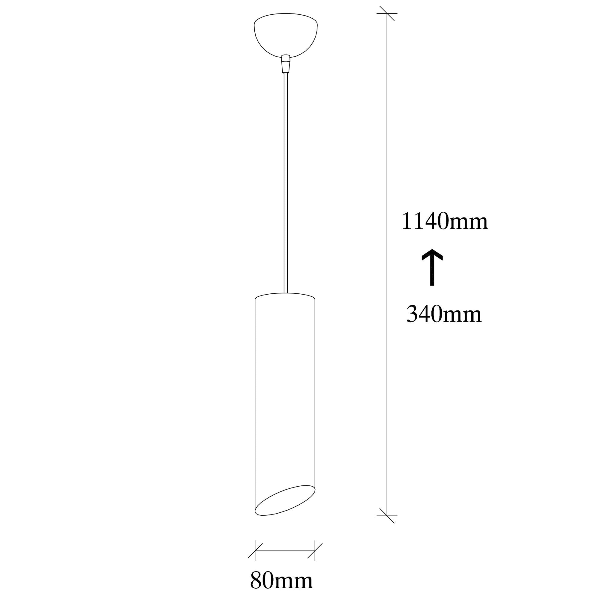 Candeeiro de Teto – 114 cm de Altura – Preto e Amarelo – Metal