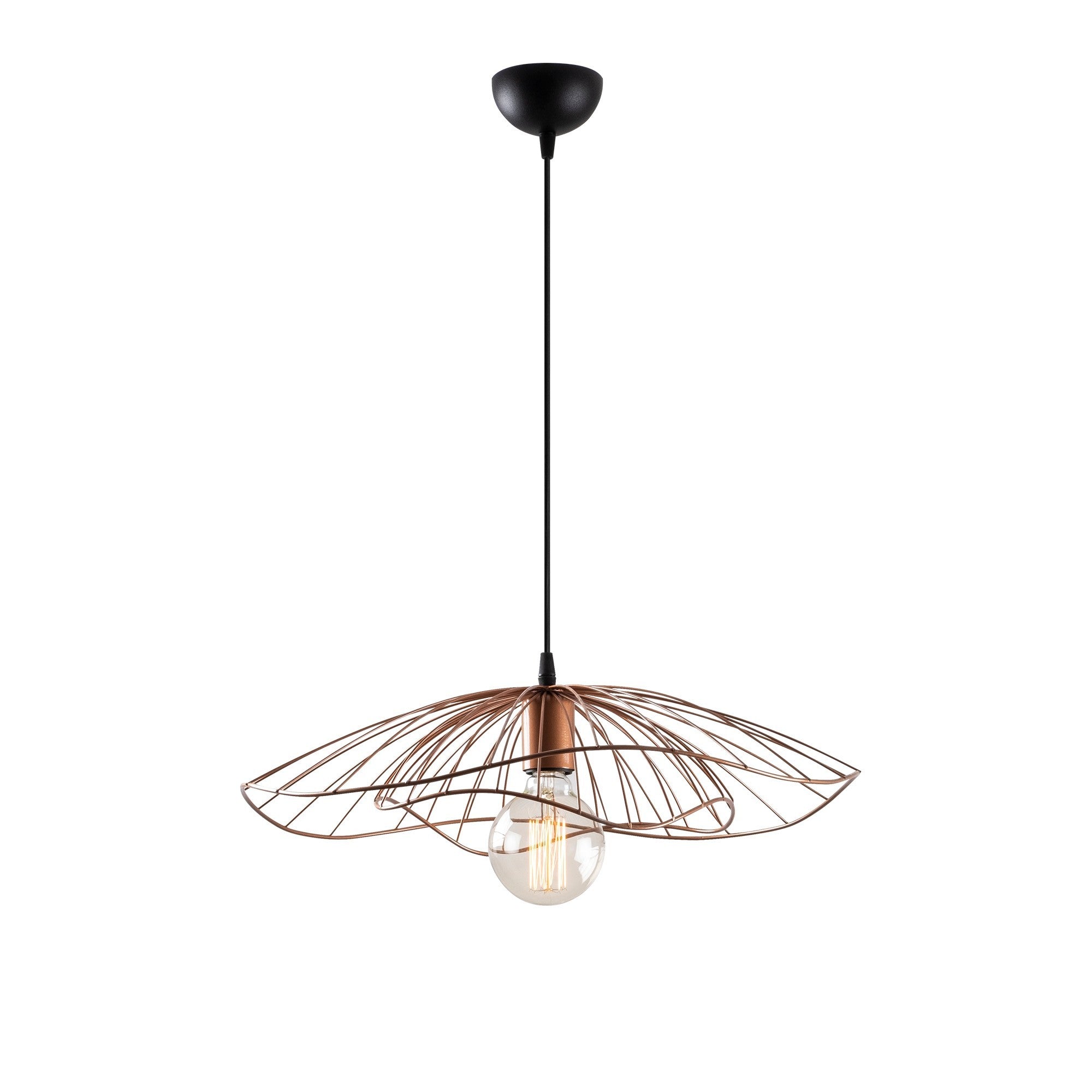 Candeeiro de Teto – 50 cm de diâmetro – Cobre – Metal