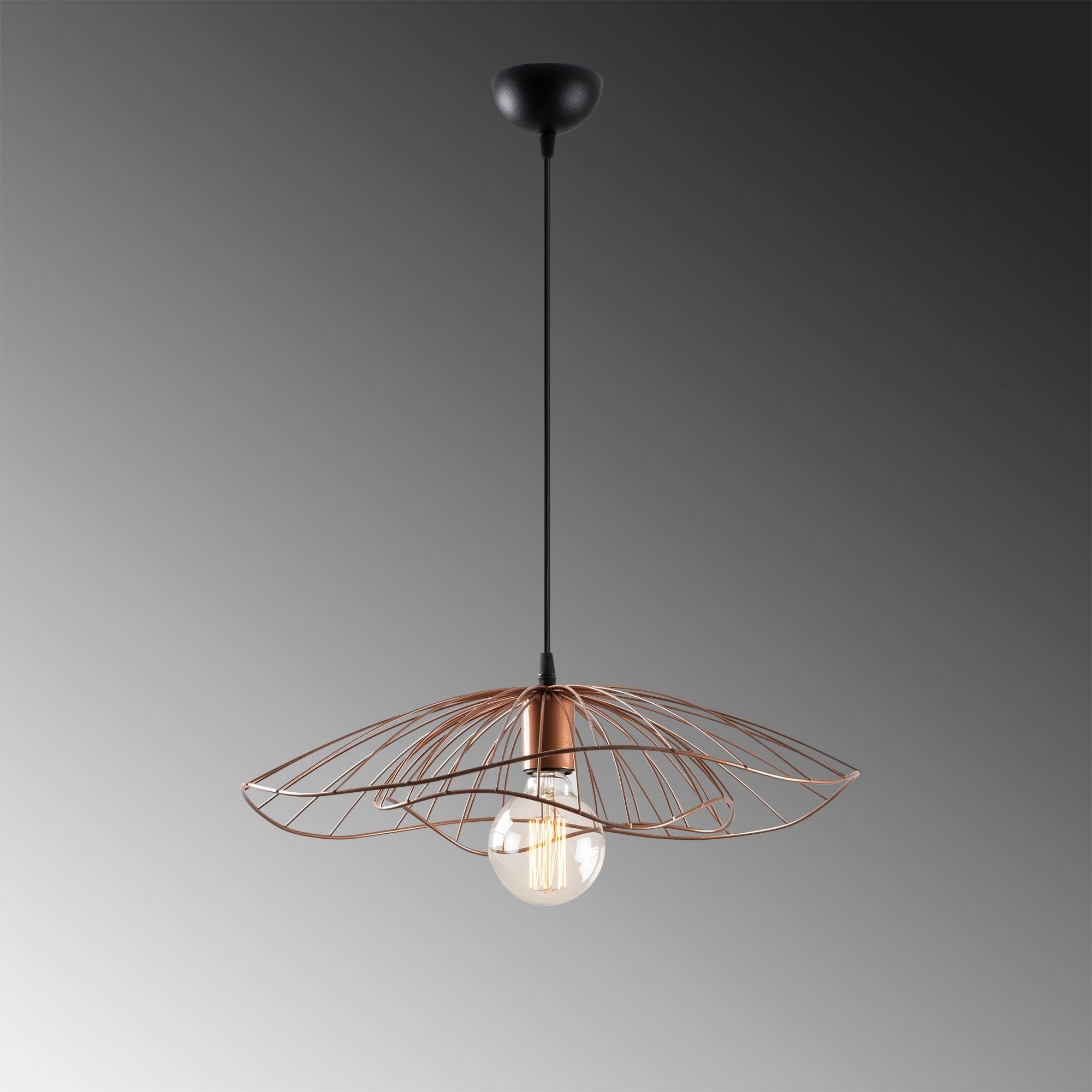 Candeeiro de Teto – 50 cm de diâmetro – Cobre – Metal
