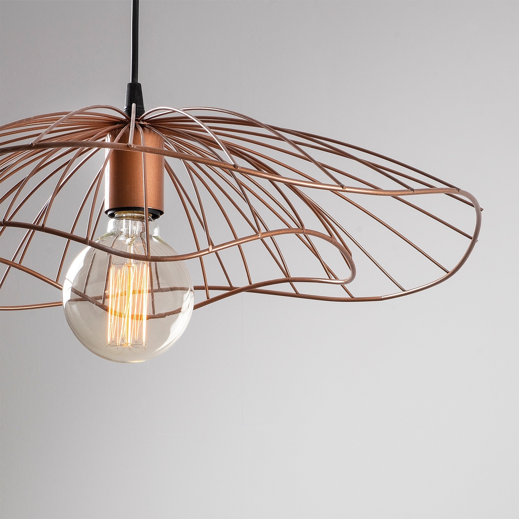 Candeeiro de Teto – 50 cm de diâmetro – Cobre – Metal