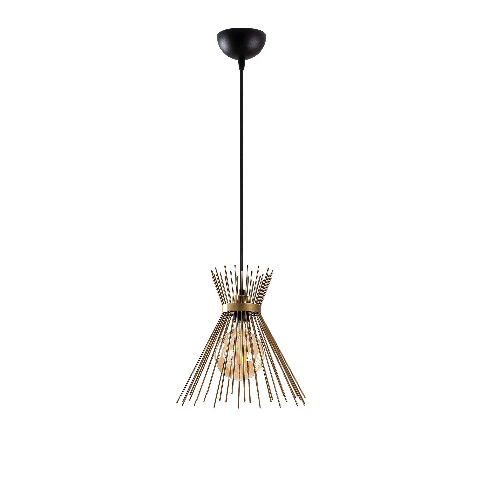 Candeeiro de Teto – 34 x 34 cm – preto – metal