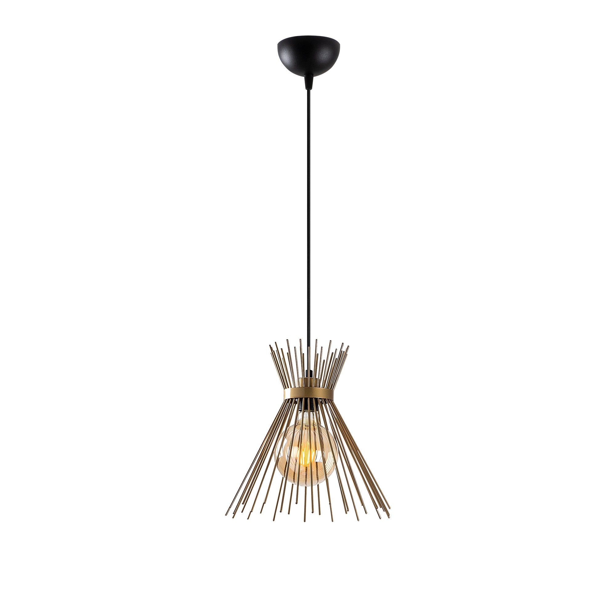 Candeeiro de Teto – 34 x 34 cm – preto – metal