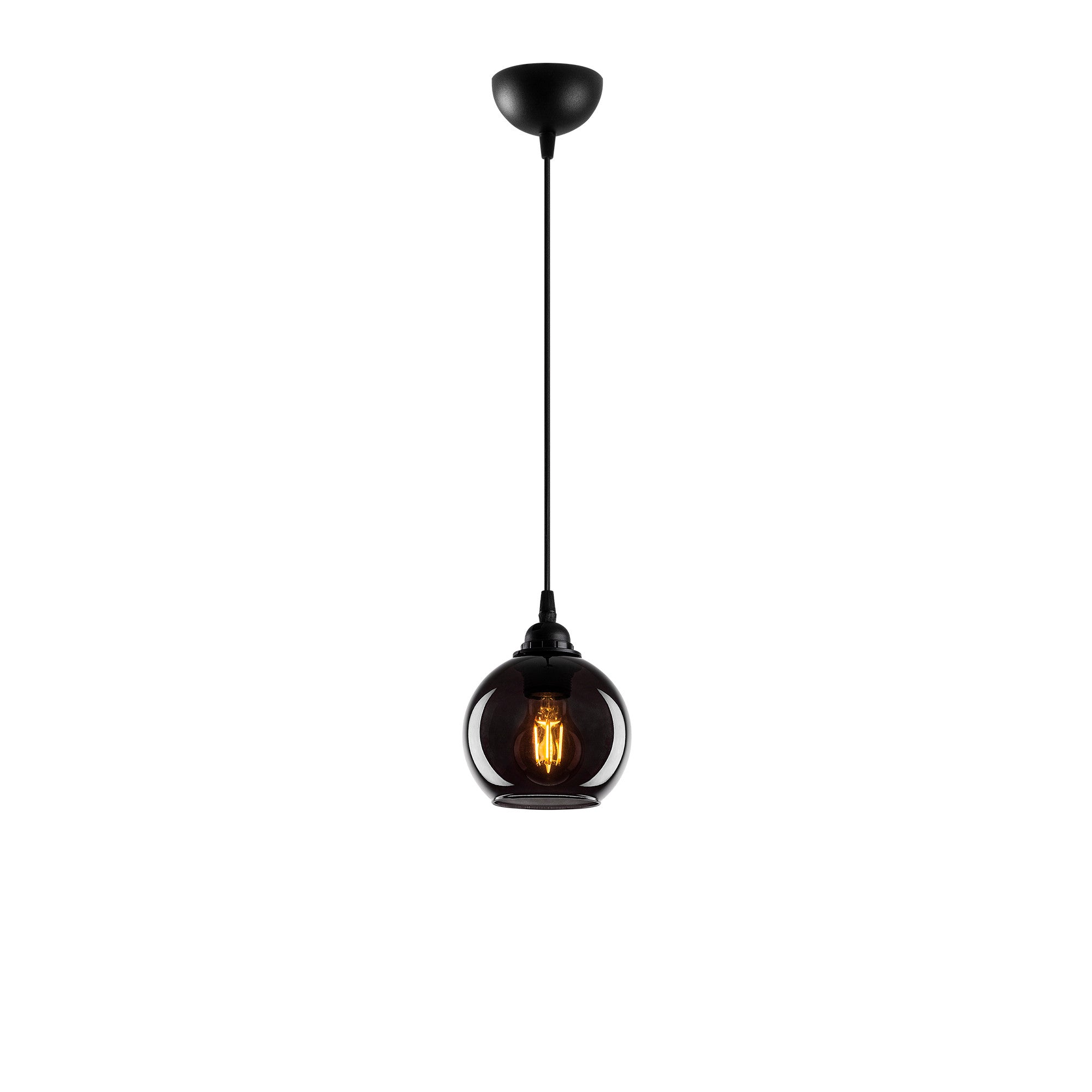 Candeeiro de Teto Moderno – 15 x 15 cm – Fumê – Metal