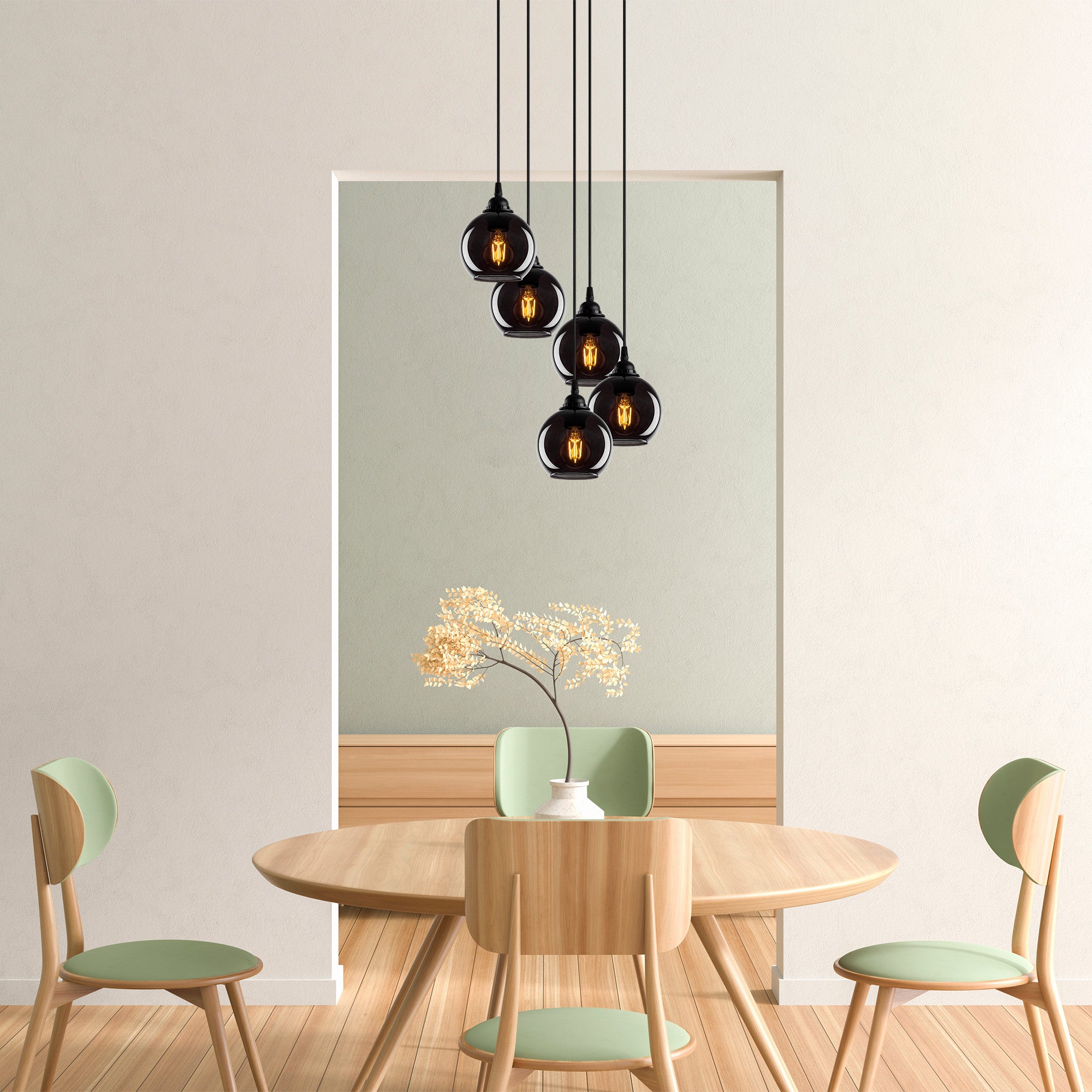 Candeeiro de Teto Industrial-Escandinavo – 50 x 50 cm – Cor Fumê – Metal