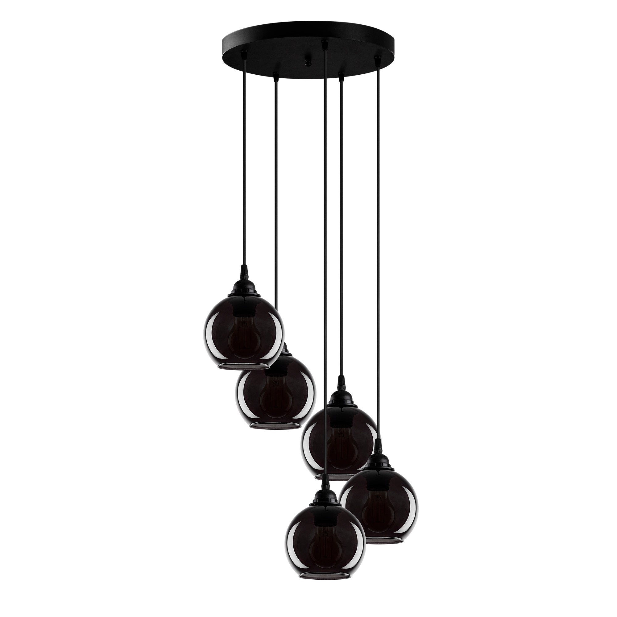 Candeeiro de Teto Industrial-Escandinavo – 50 x 50 cm – Cor Fumê – Metal