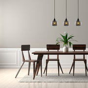 Candeeiro de Teto – 65 x 65 cm – Cor Fume – Metal