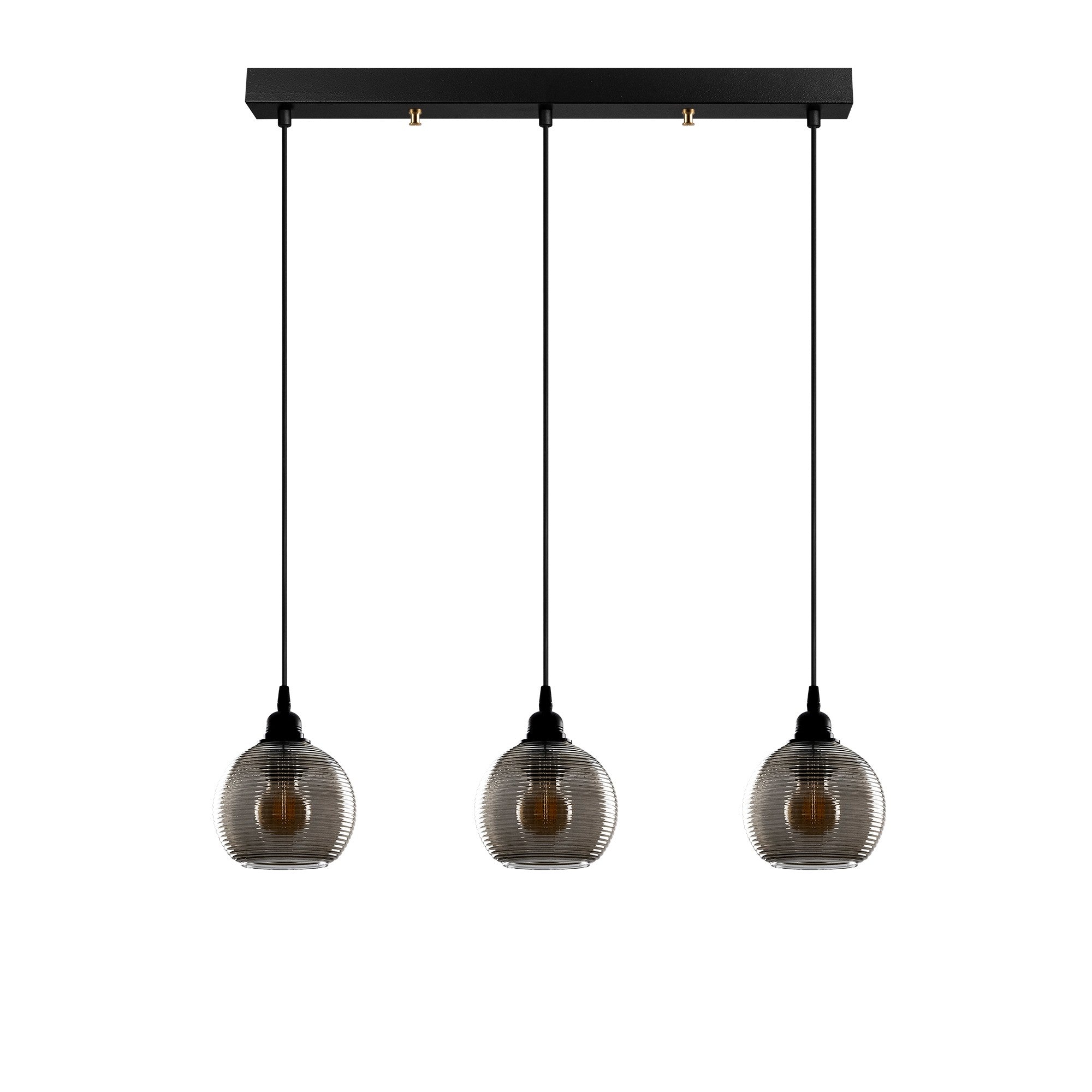 Candeeiro de Teto – 65 x 65 cm – Cor Fume – Metal