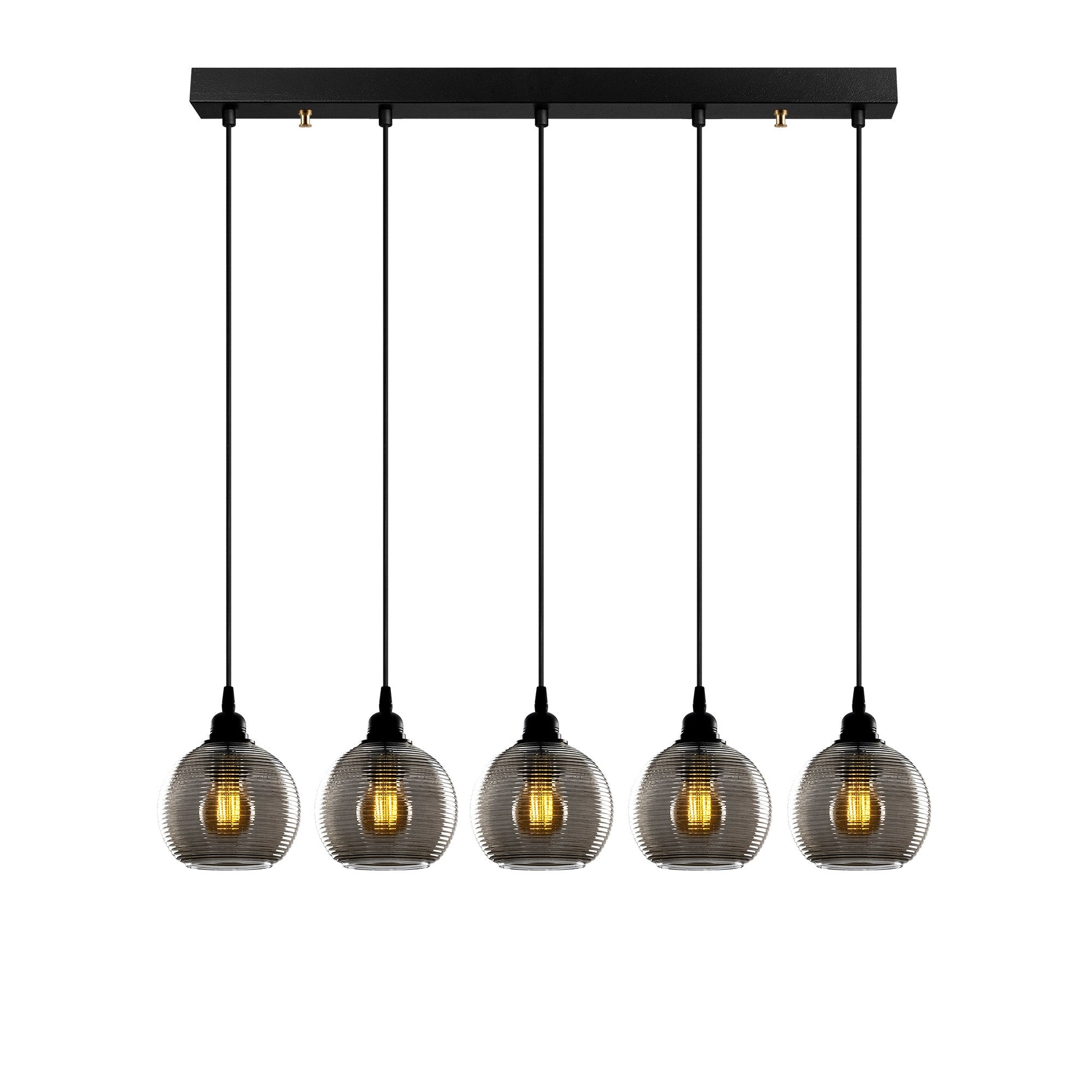 Candeeiro de Teto – 85 x 85 cm – Cor Fume – Metal