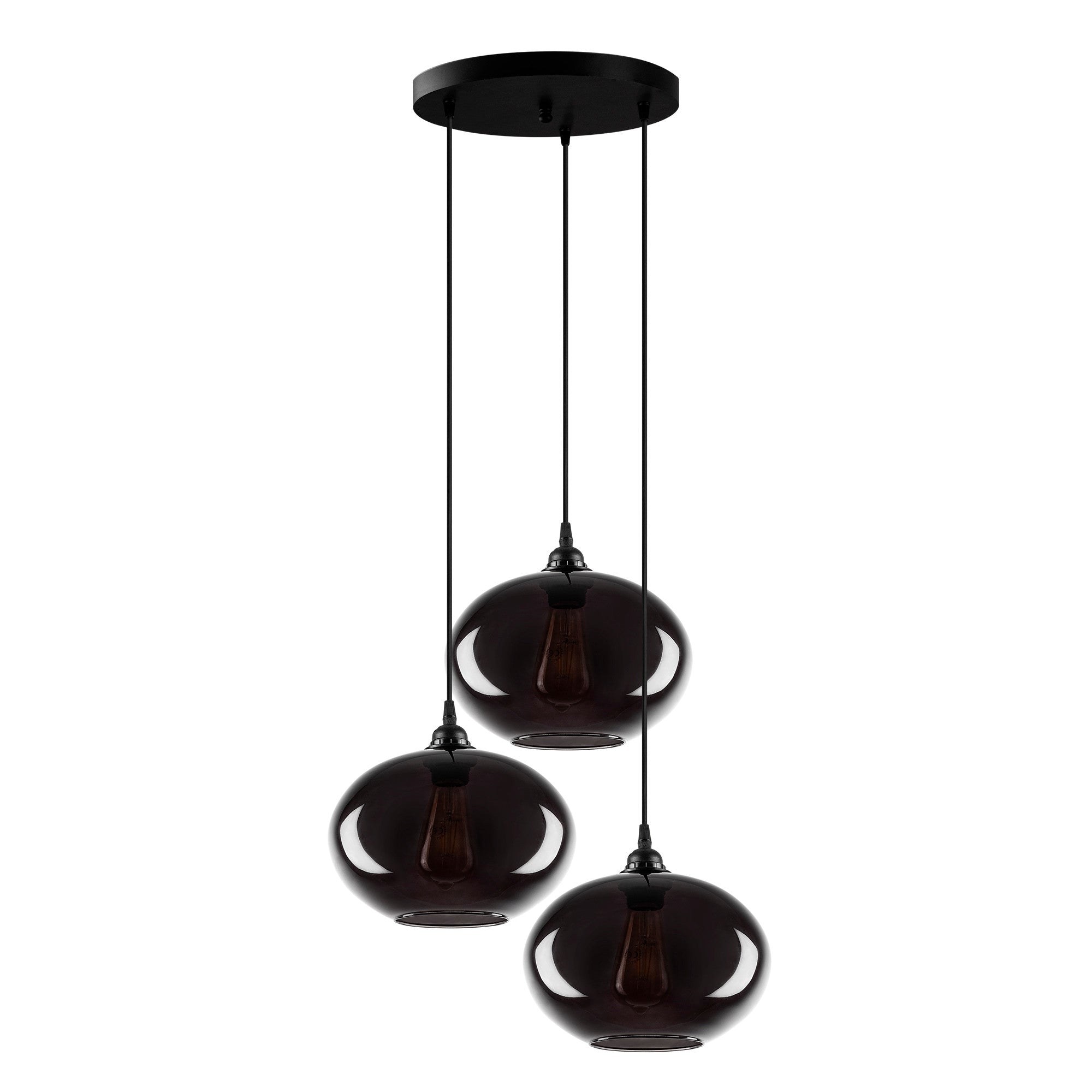 Candeeiro de Teto – 61 x 61 cm – Fume – Metal