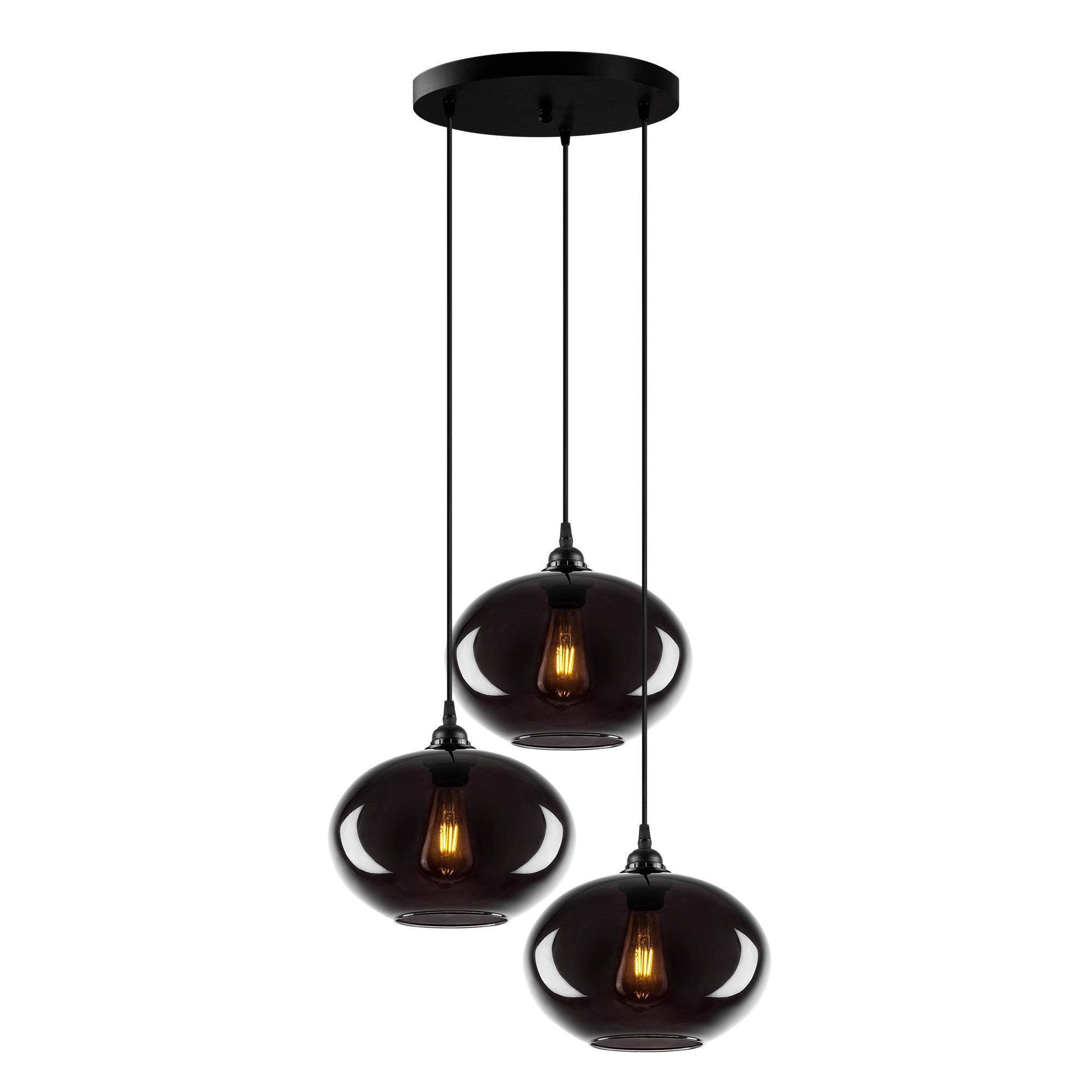 Candeeiro de Teto – 61 x 61 cm – Fume – Metal