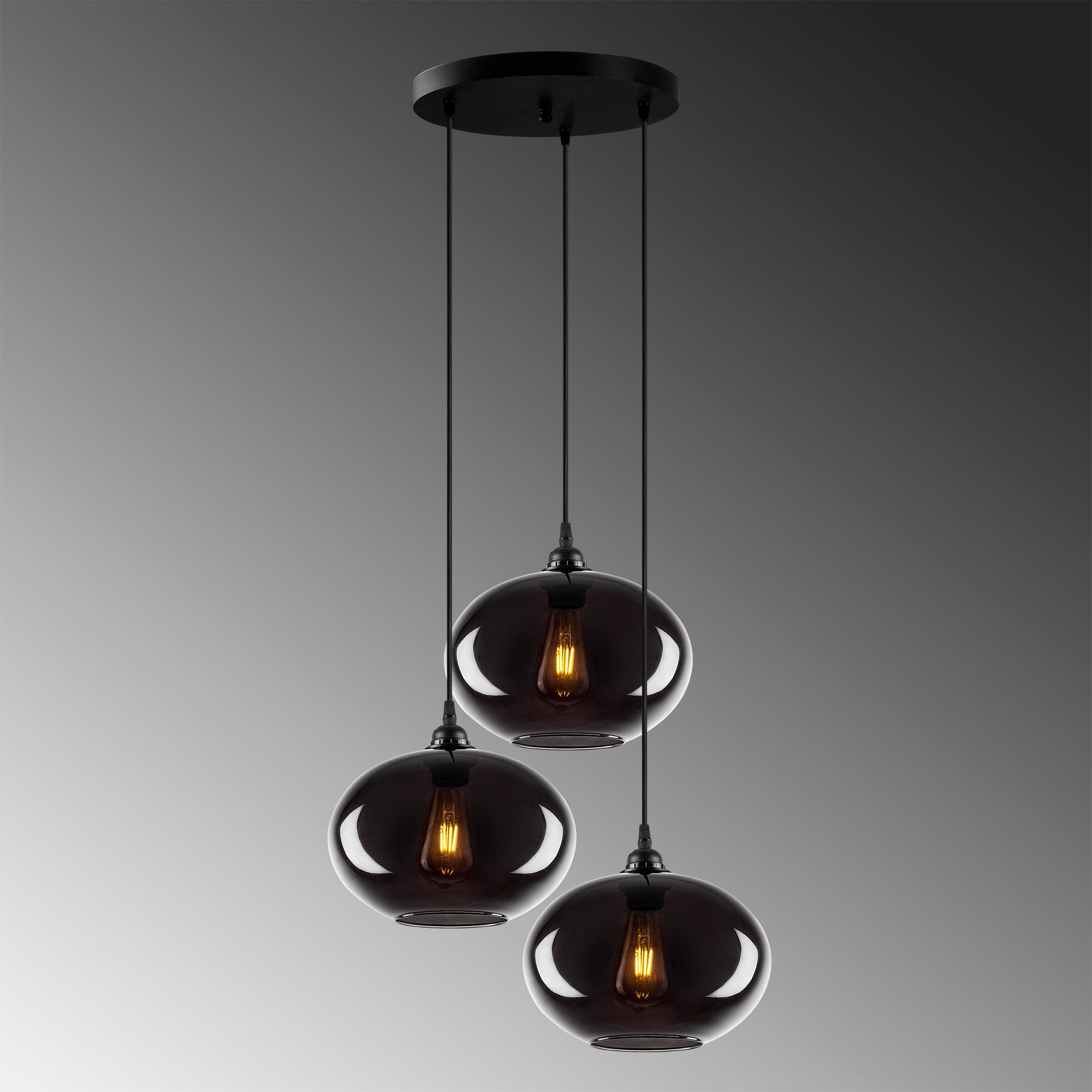 Candeeiro de Teto – 61 x 61 cm – Fume – Metal