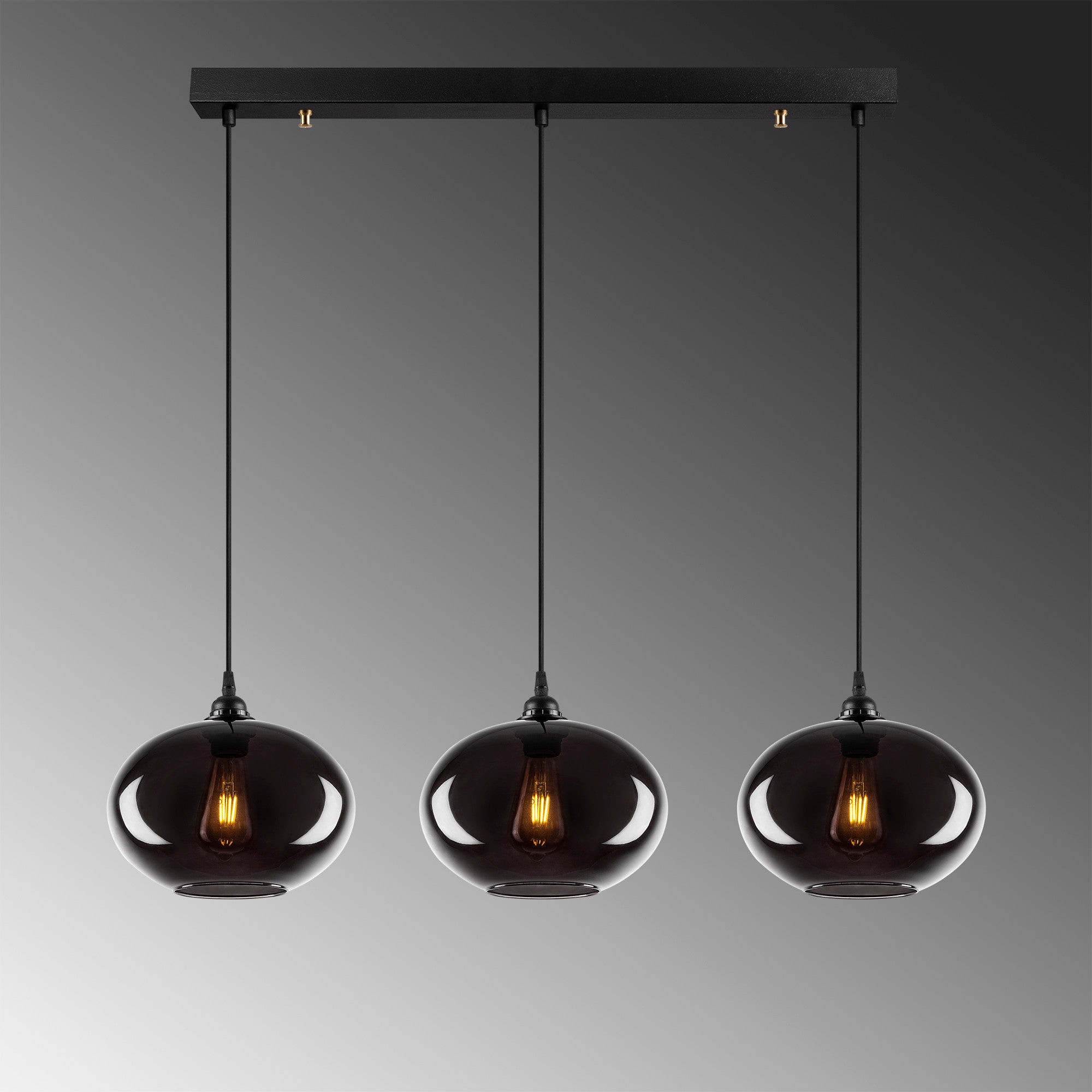 Candeeiro de Teto Industrial – 97 x 97 cm – Fume – Metal