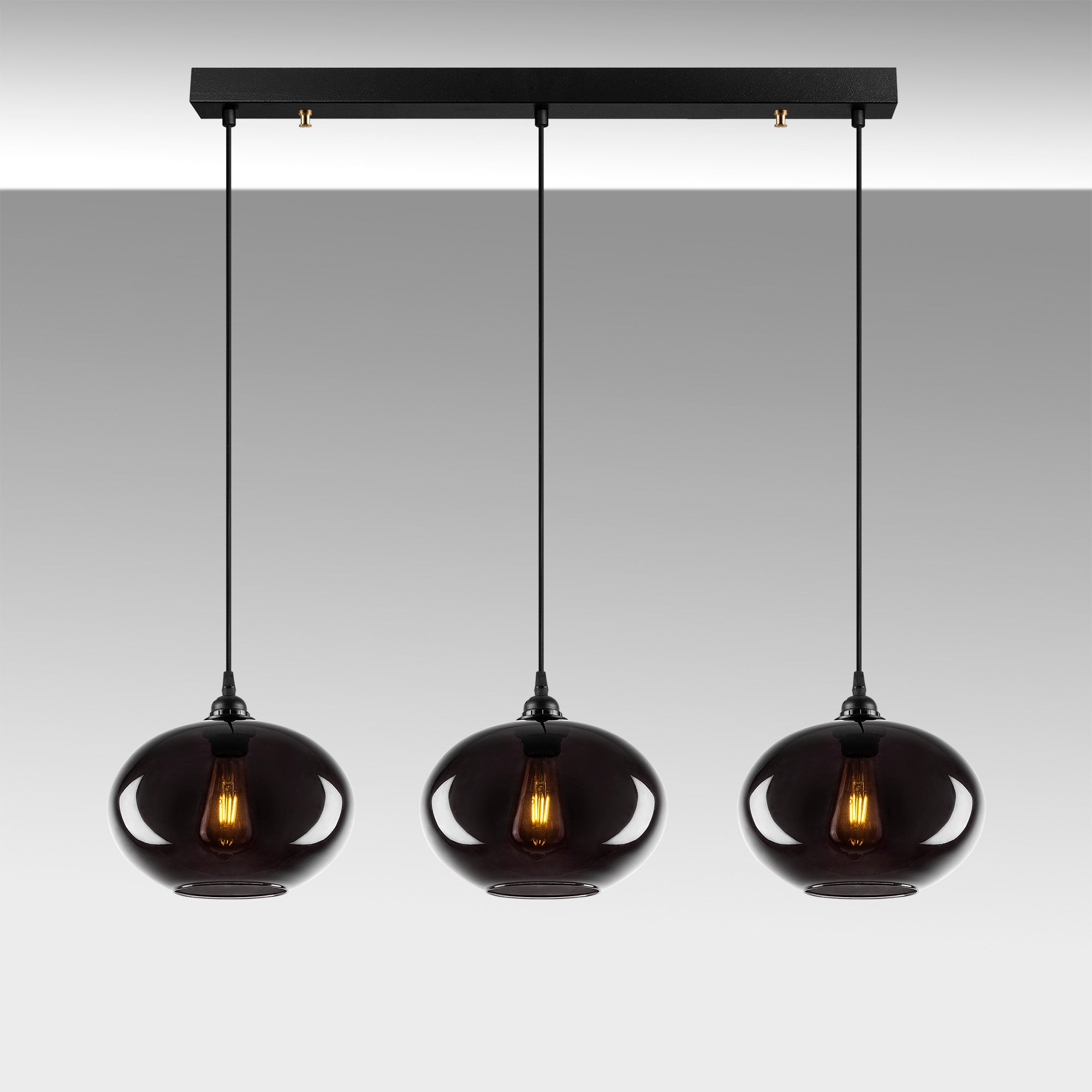 Candeeiro de Teto Industrial – 97 x 97 cm – Fume – Metal