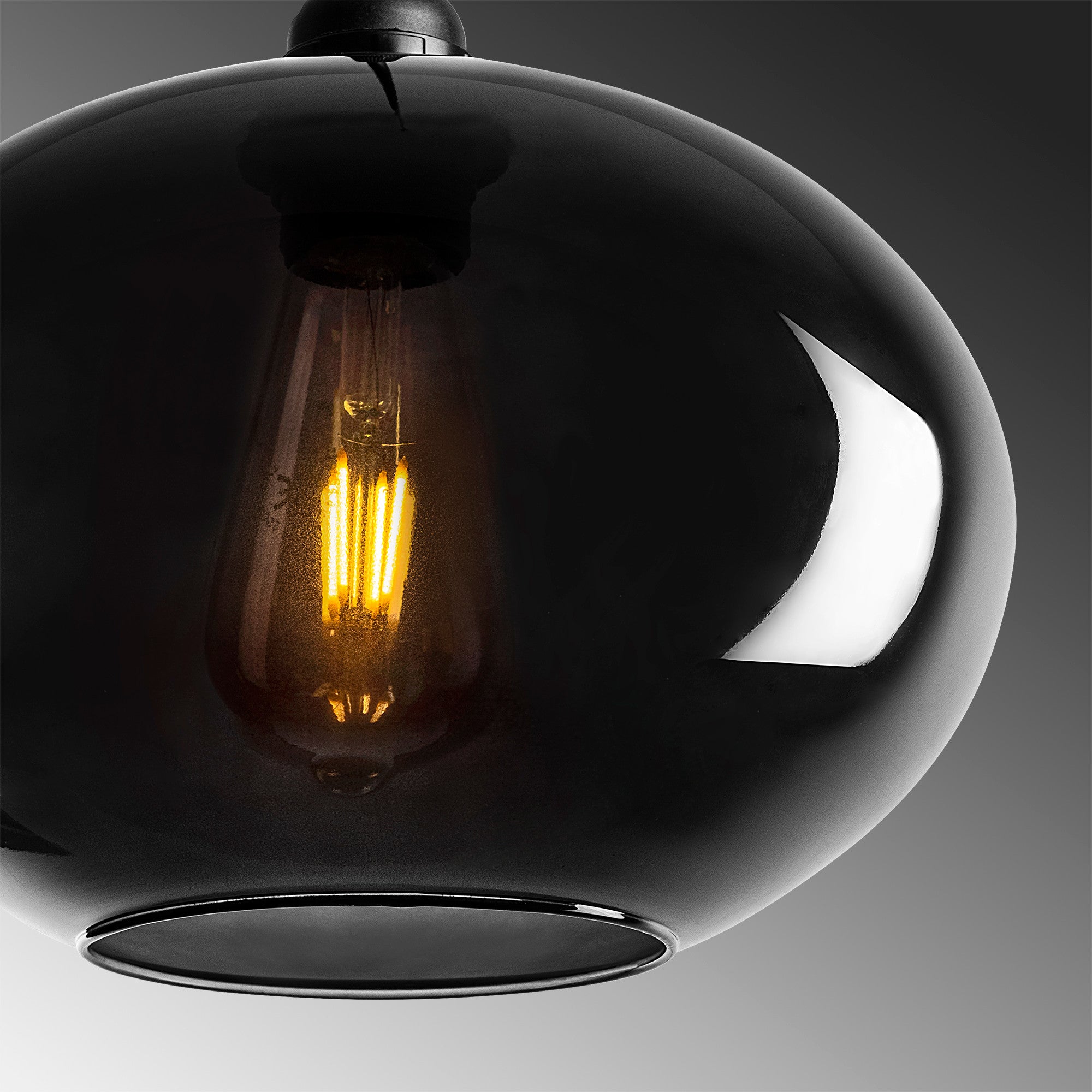 Candeeiro de Teto Industrial – 97 x 97 cm – Fume – Metal