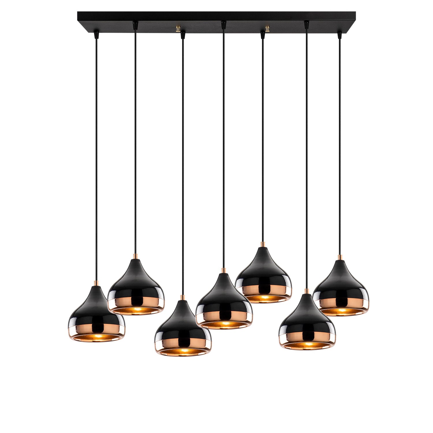 Candeeiro de Teto – 88 x 36 cm – Preto – Metal