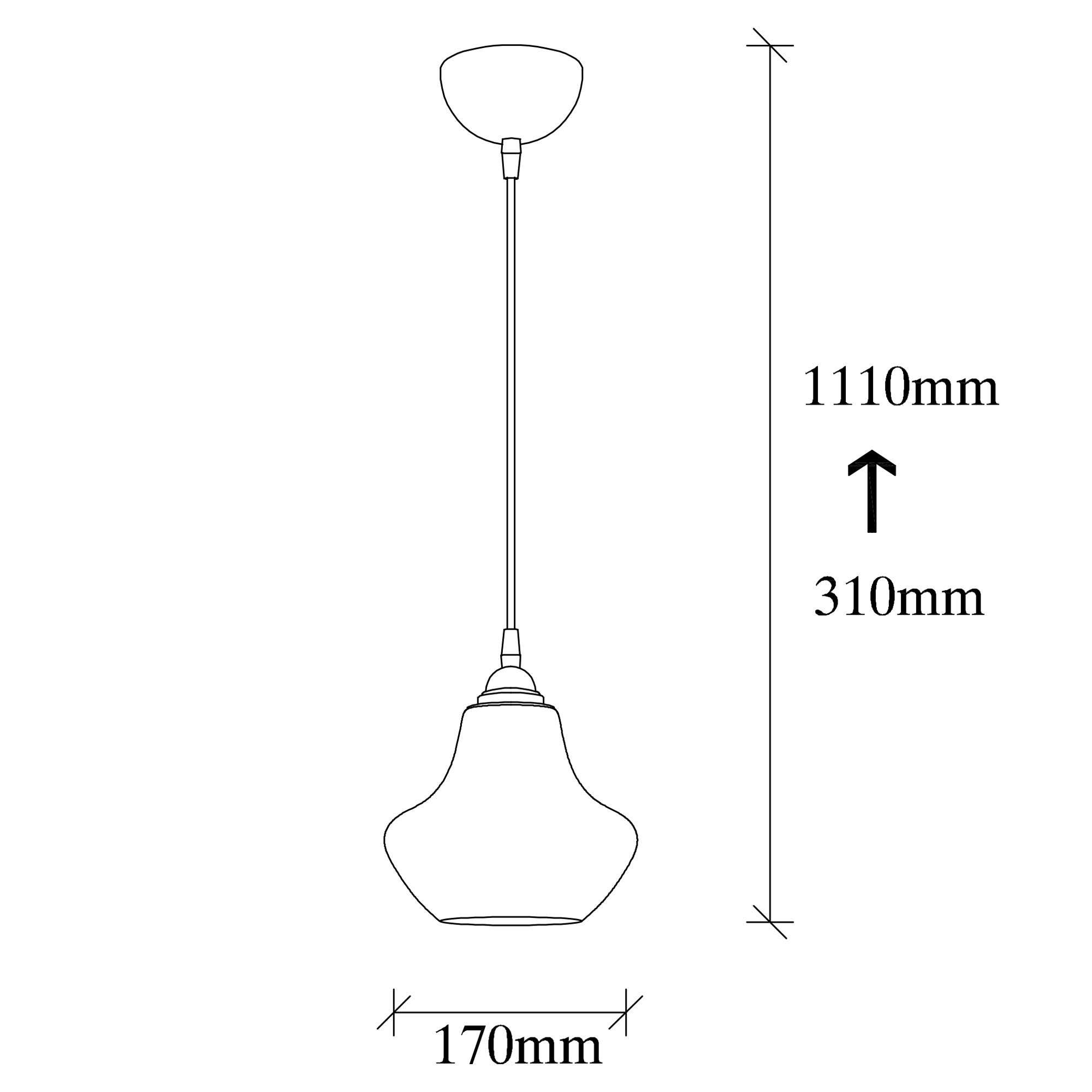 Candeeiro de Teto – Altura Ajustável 111 cm – Dourado e Preto – Metal