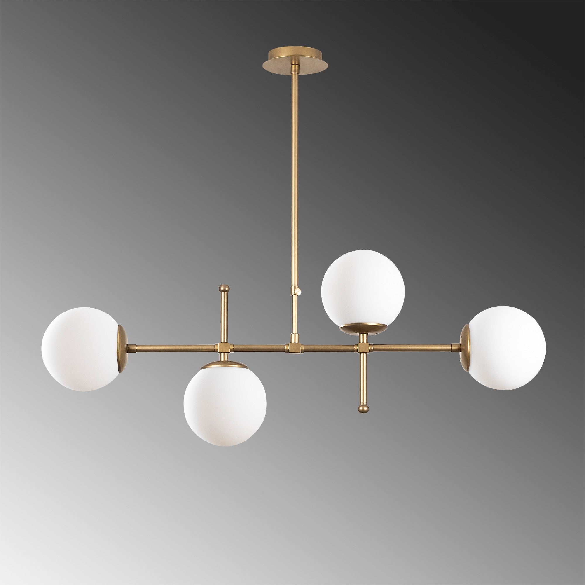 Candeeiro de Teto – 67 a 82 cm – Dourado – Metal