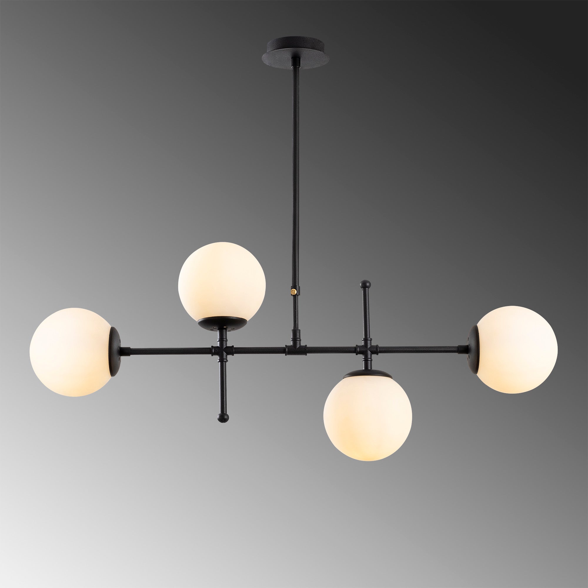 Candeeiro de Teto Metal – Altura ajustável 67-82 cm – Preto