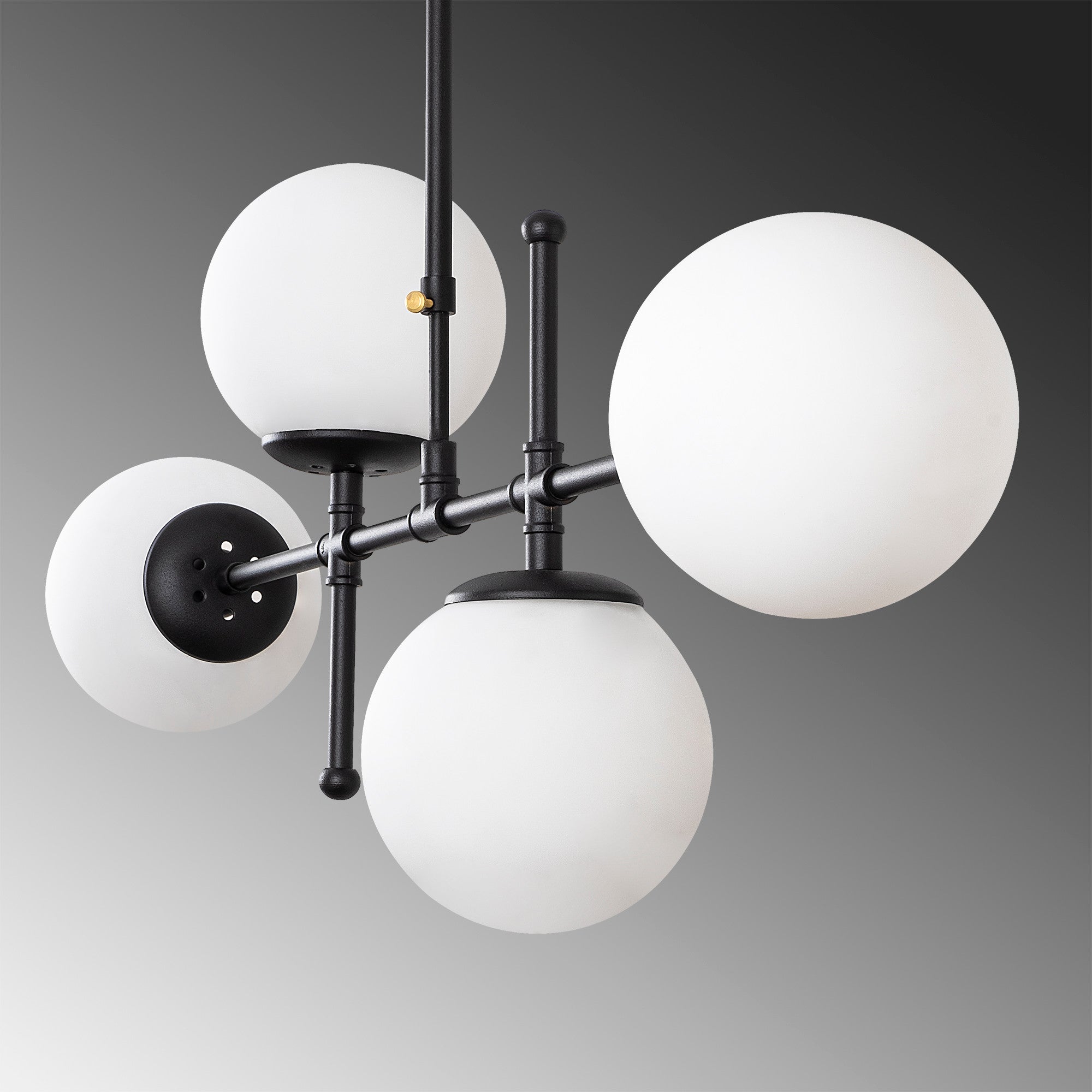 Candeeiro de Teto Metal – Altura ajustável 67-82 cm – Preto