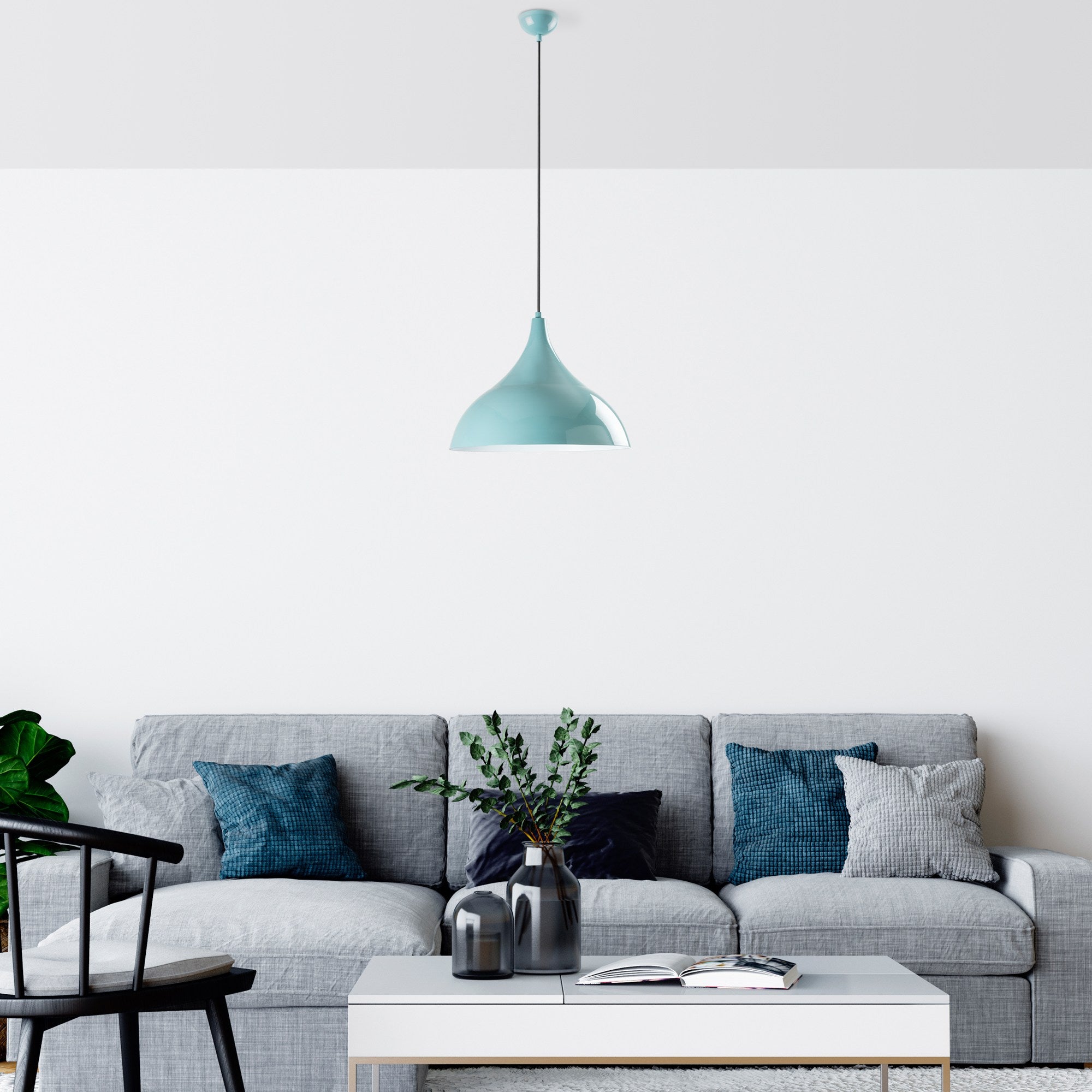 Candeeiro de Teto de metal – Ø41 cm – turquesa