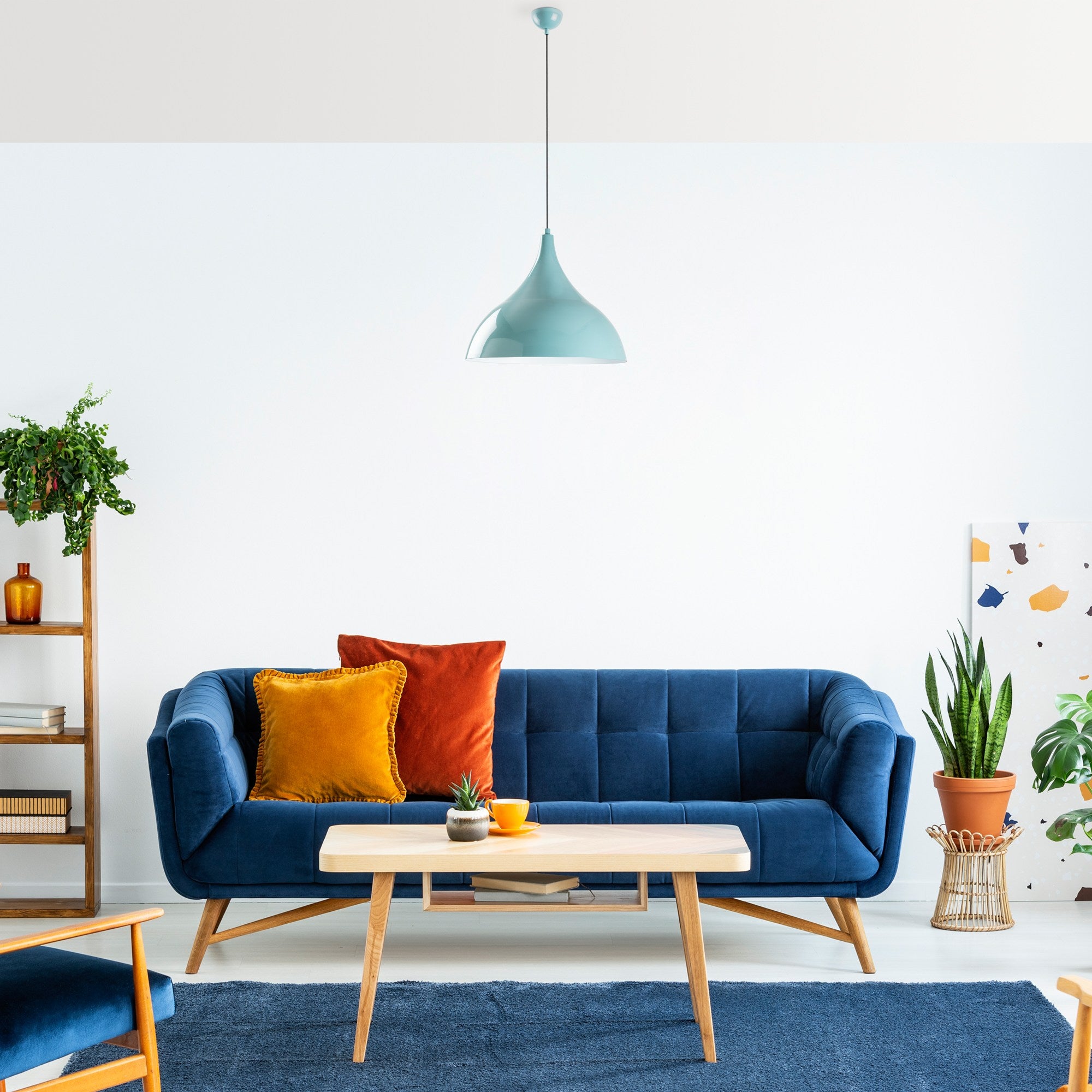 Candeeiro de Teto de metal – Ø41 cm – turquesa