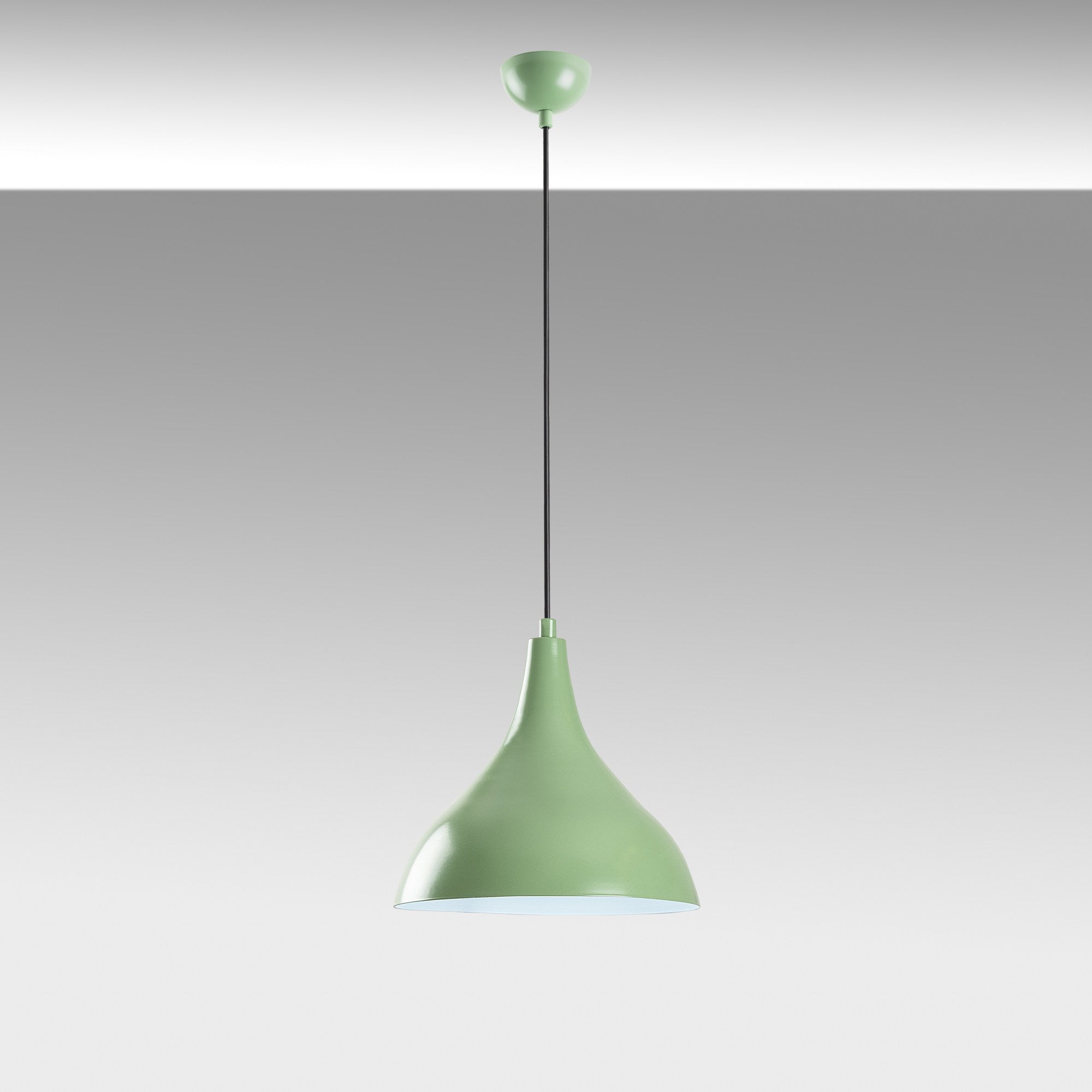 Candeeiro de Teto – altura ajustável de 33 a 122 cm – cor menta – corpo de metal