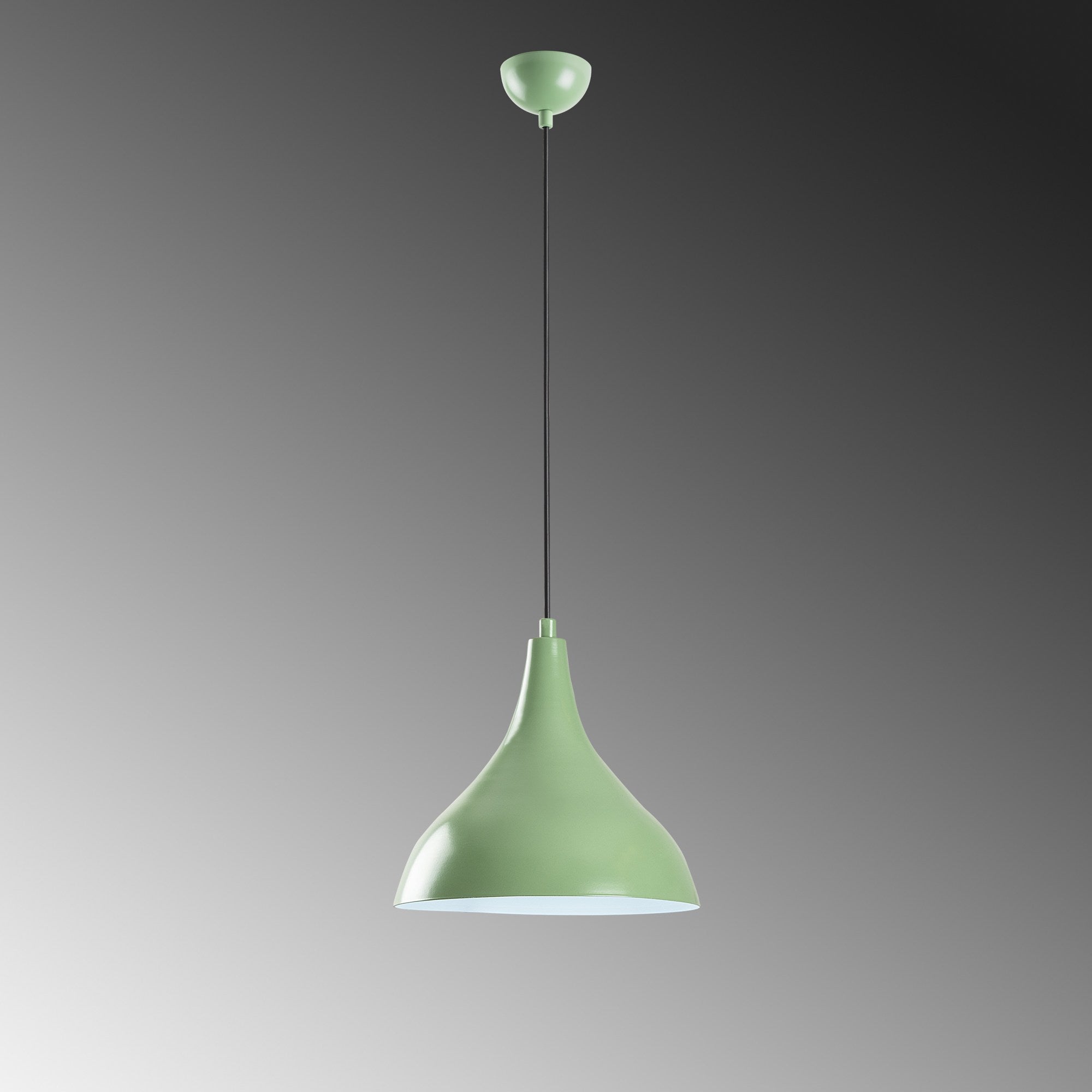 Candeeiro de Teto – altura ajustável de 33 a 122 cm – cor menta – corpo de metal