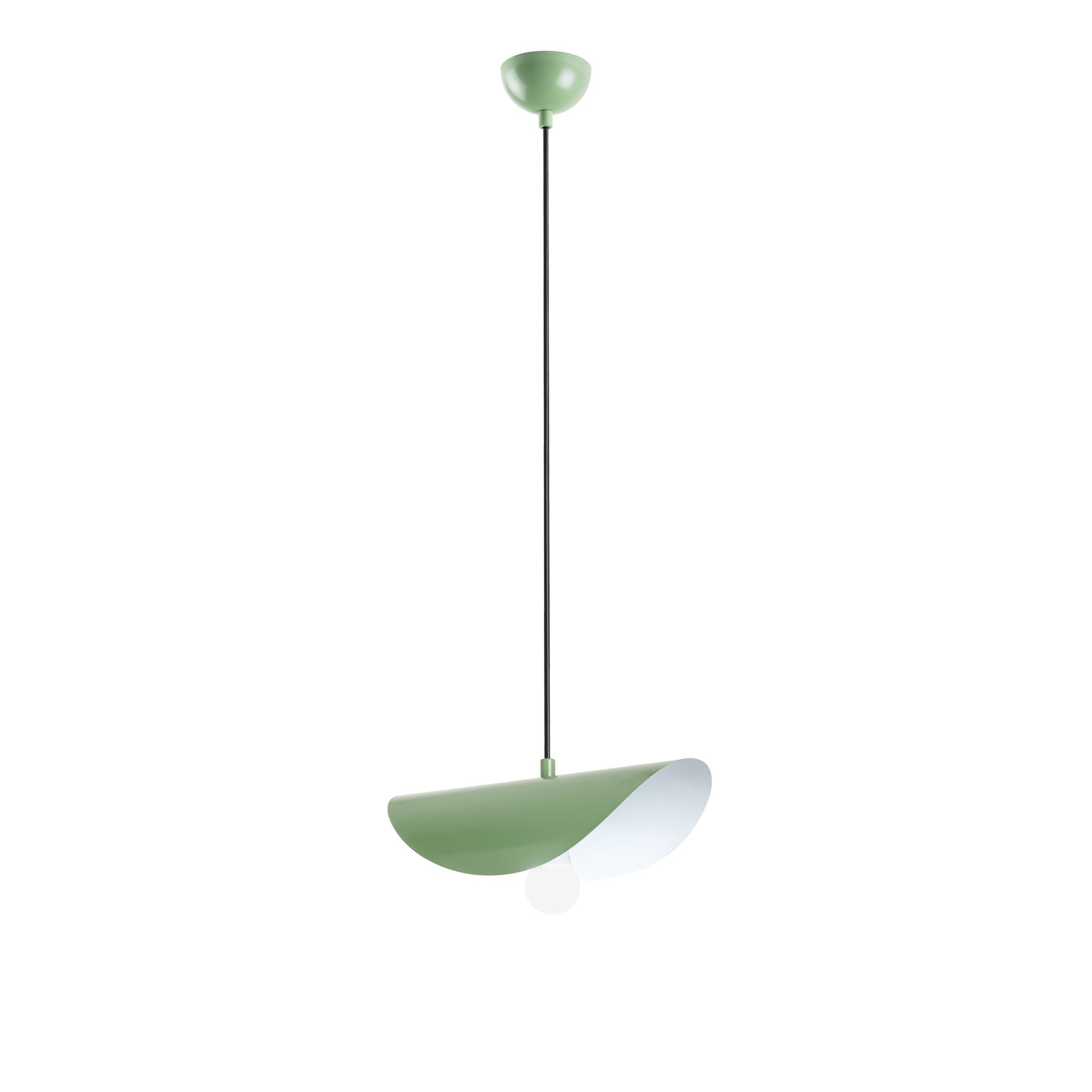 Candeeiro de Teto elegante – altura ajustável de 17 a 106 cm – cor menta – corpo de metal