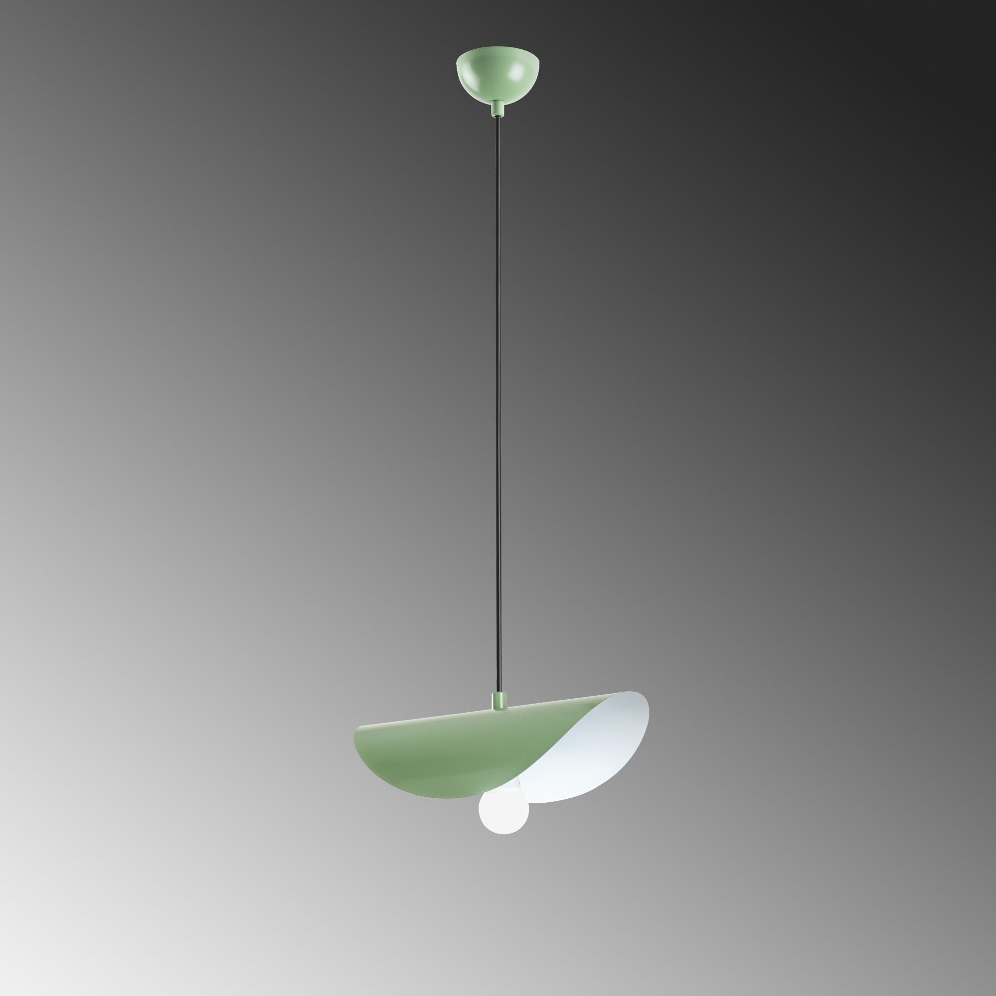 Candeeiro de Teto elegante – altura ajustável de 17 a 106 cm – cor menta – corpo de metal