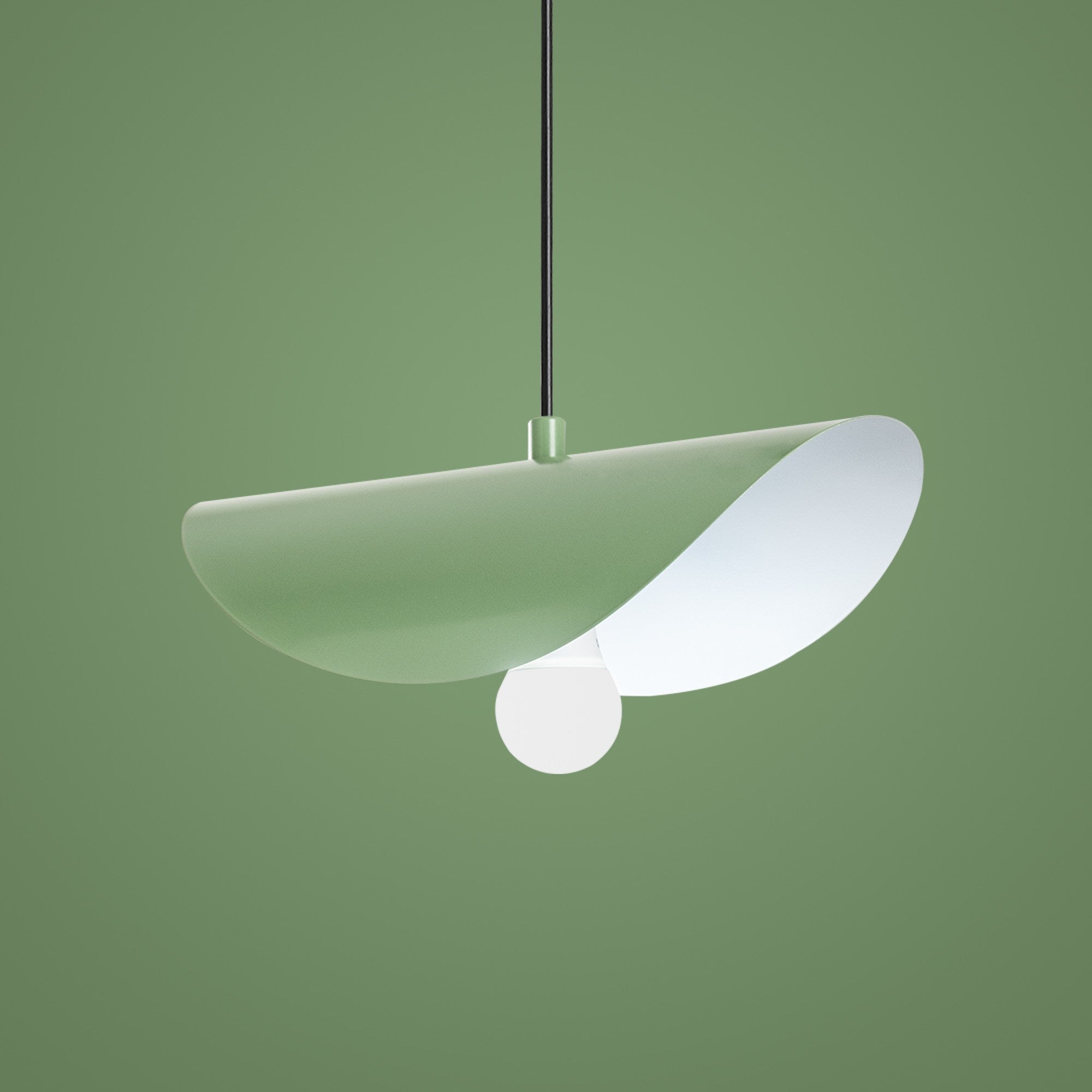 Candeeiro de Teto elegante – altura ajustável de 17 a 106 cm – cor menta – corpo de metal