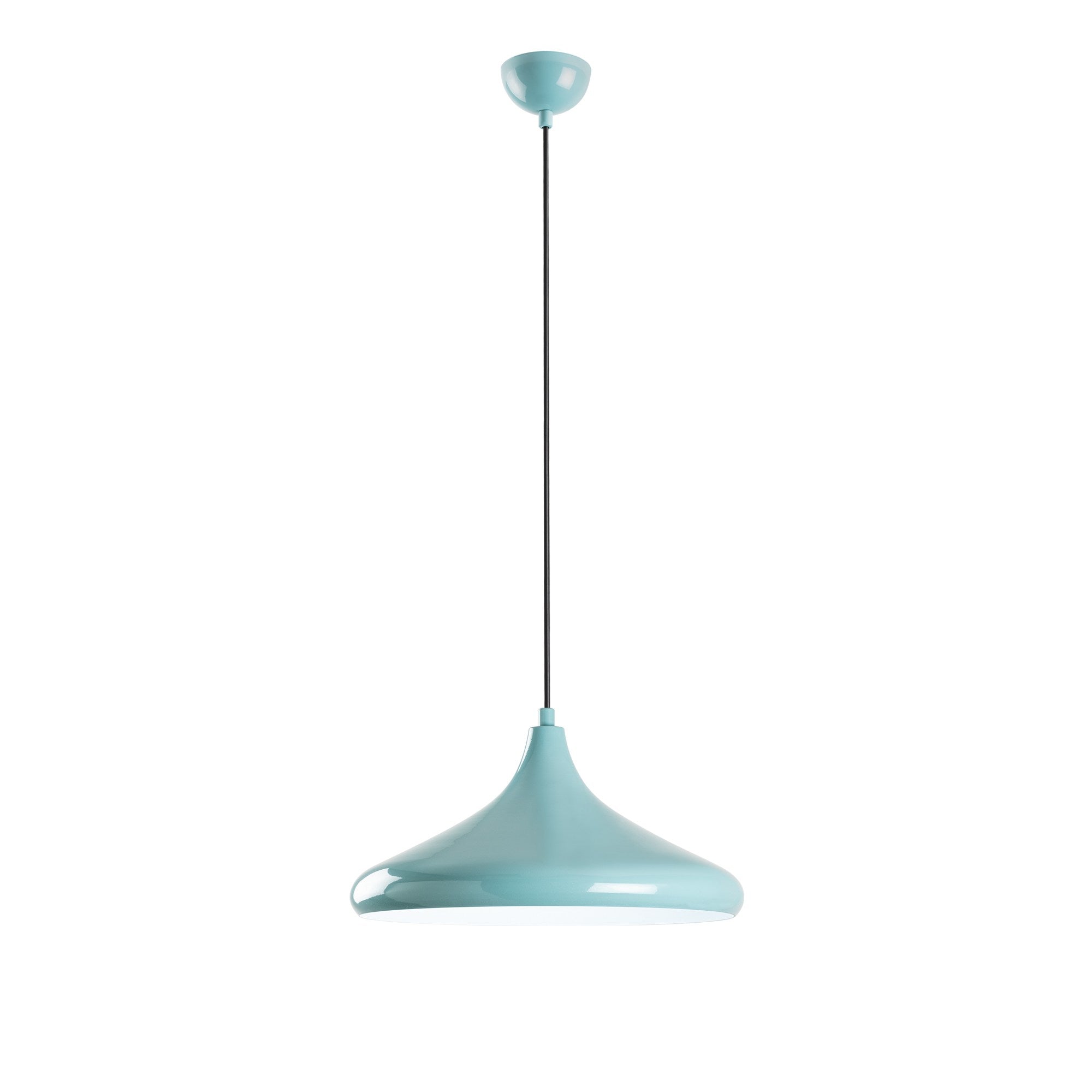 Candeeiro de Teto de metal – 27 a 116 cm – Turquesa –