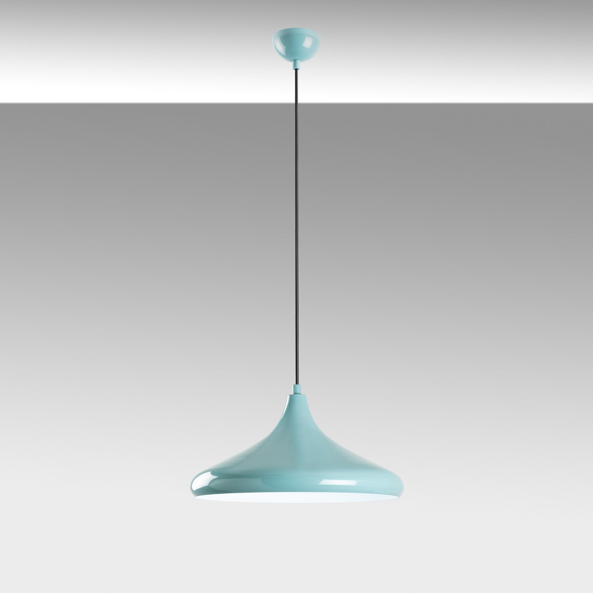 Candeeiro de Teto de metal – 27 a 116 cm – Turquesa –