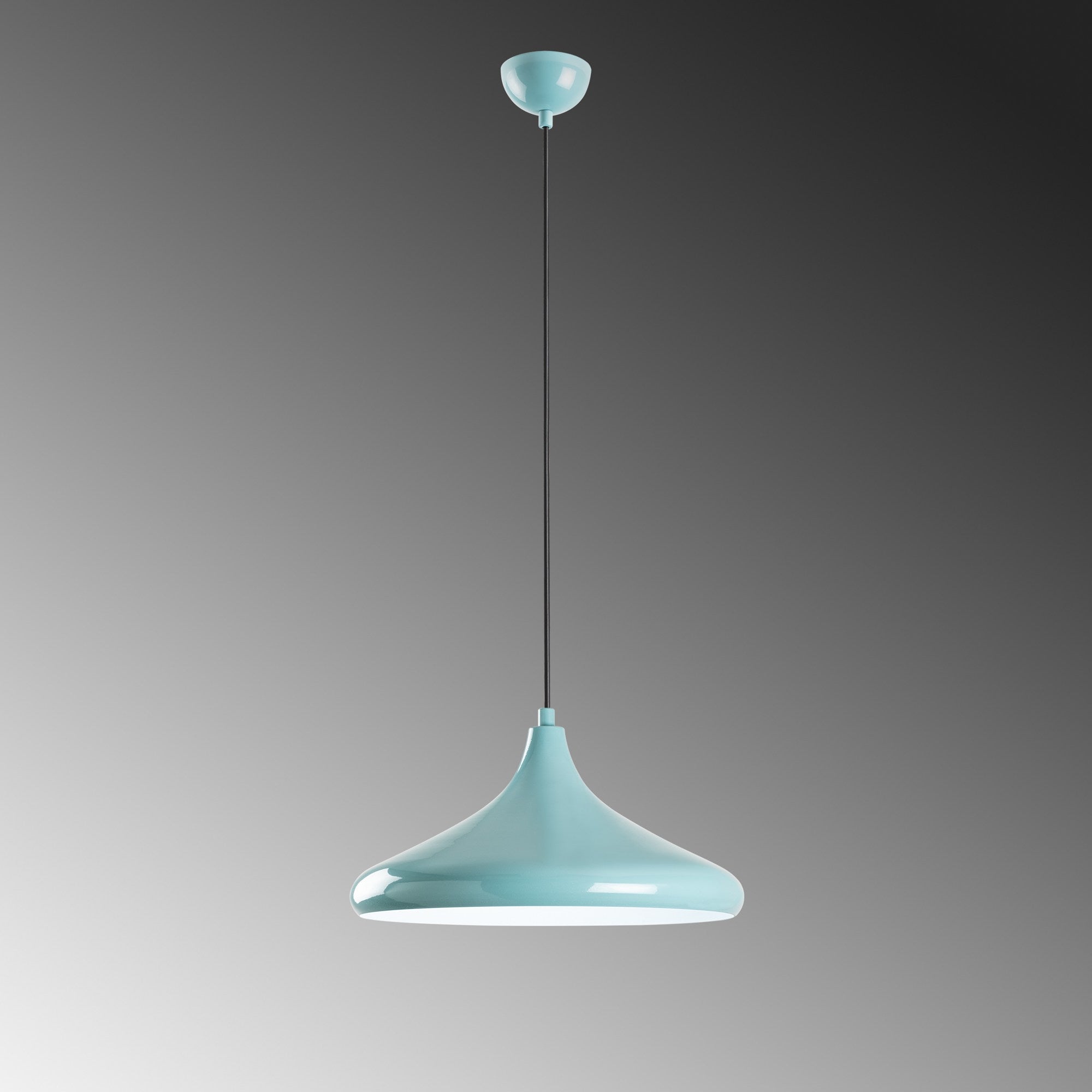 Candeeiro de Teto de metal – 27 a 116 cm – Turquesa –