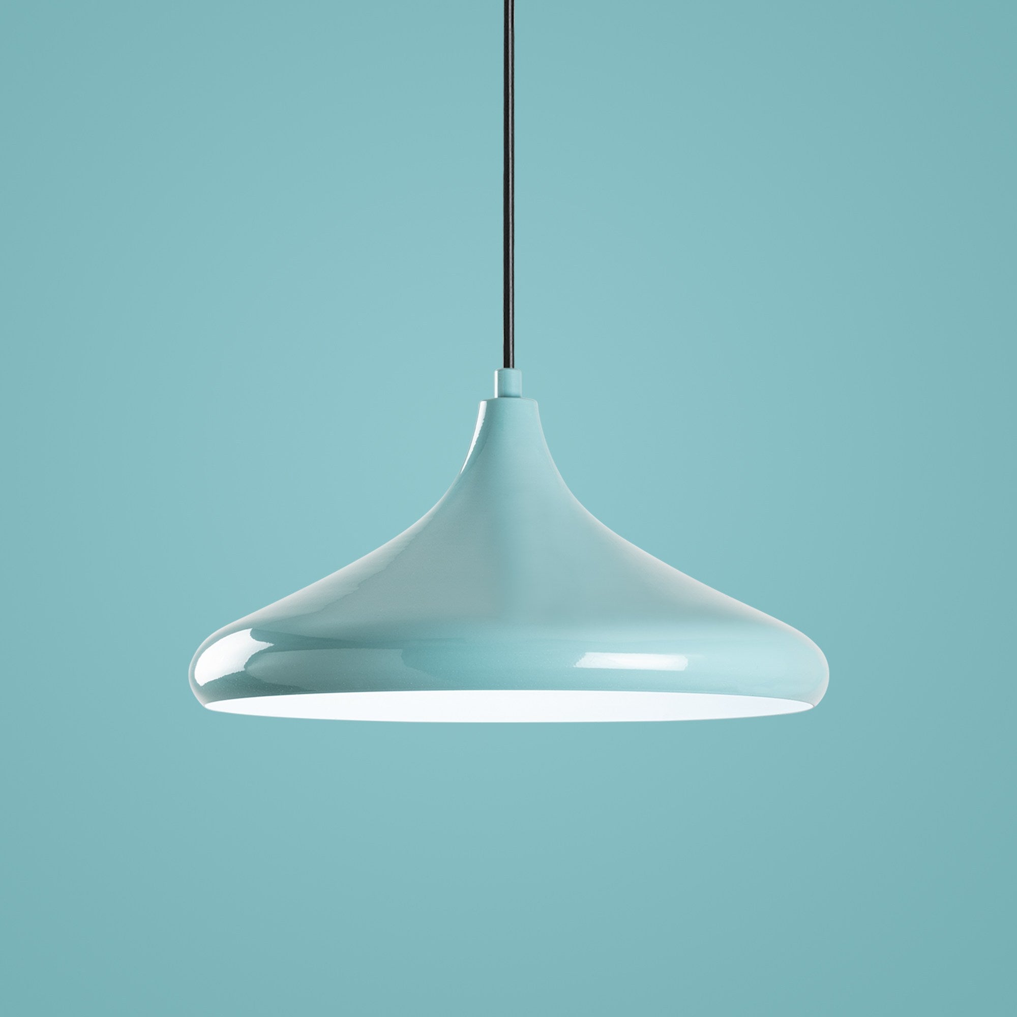 Candeeiro de Teto de metal – 27 a 116 cm – Turquesa –