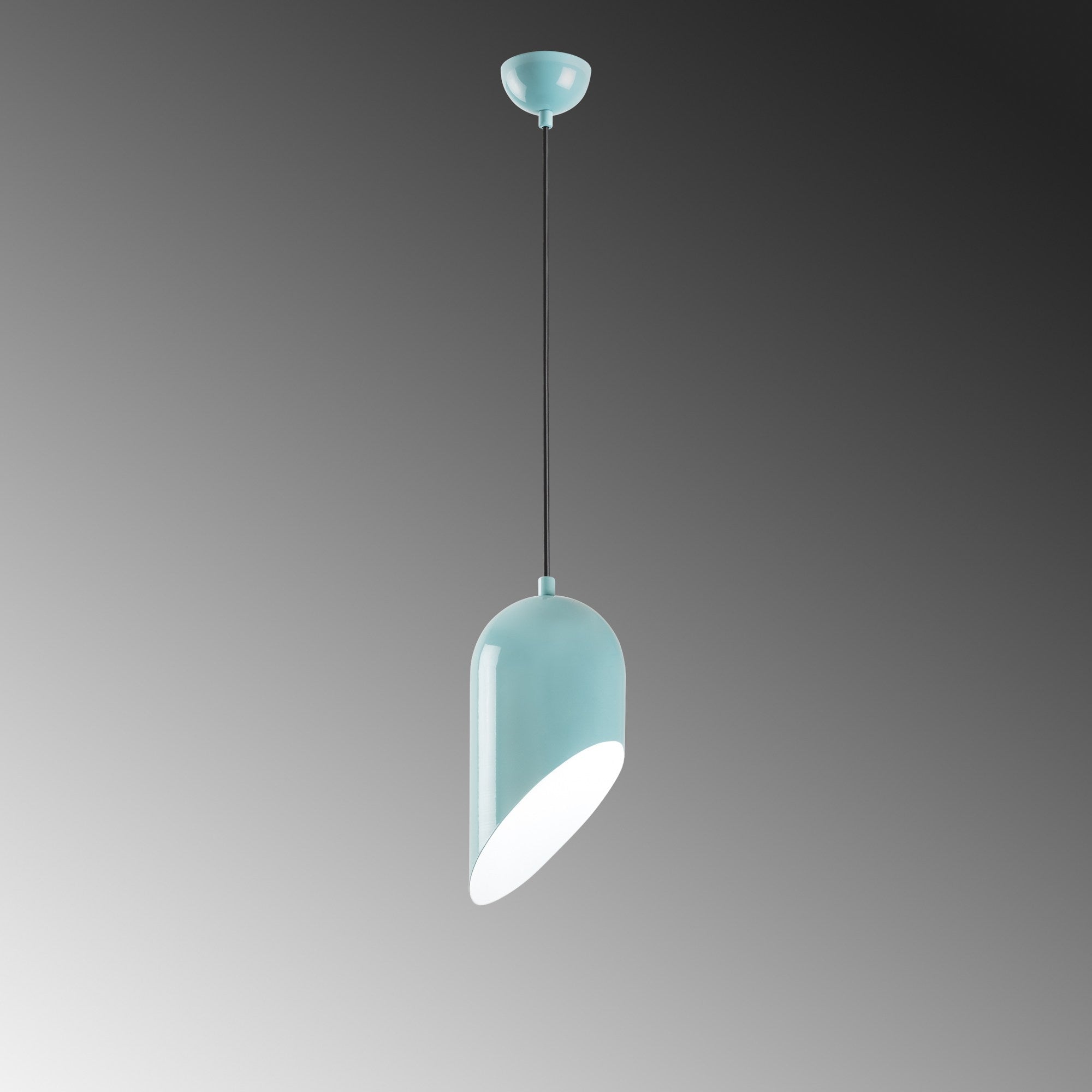 Candeeiro de Teto – Altura Ajustável 32-121 cm – Turquesa – Metal