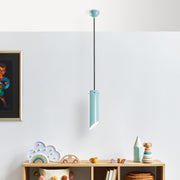 Candeeiro de Teto de metal – altura ajustável de 37 a 114 cm – turquesa
