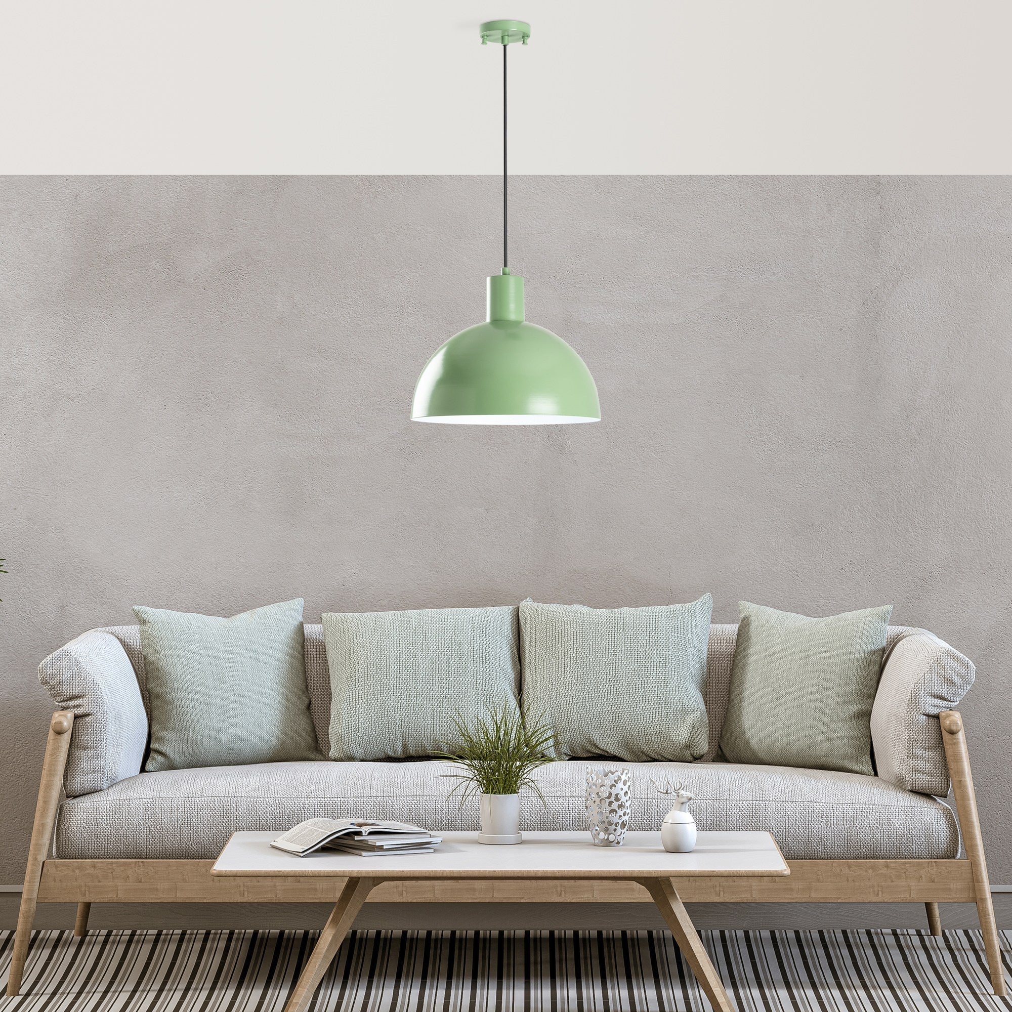 Candeeiro de Teto – 28 a 117 cm – Menta – Metal