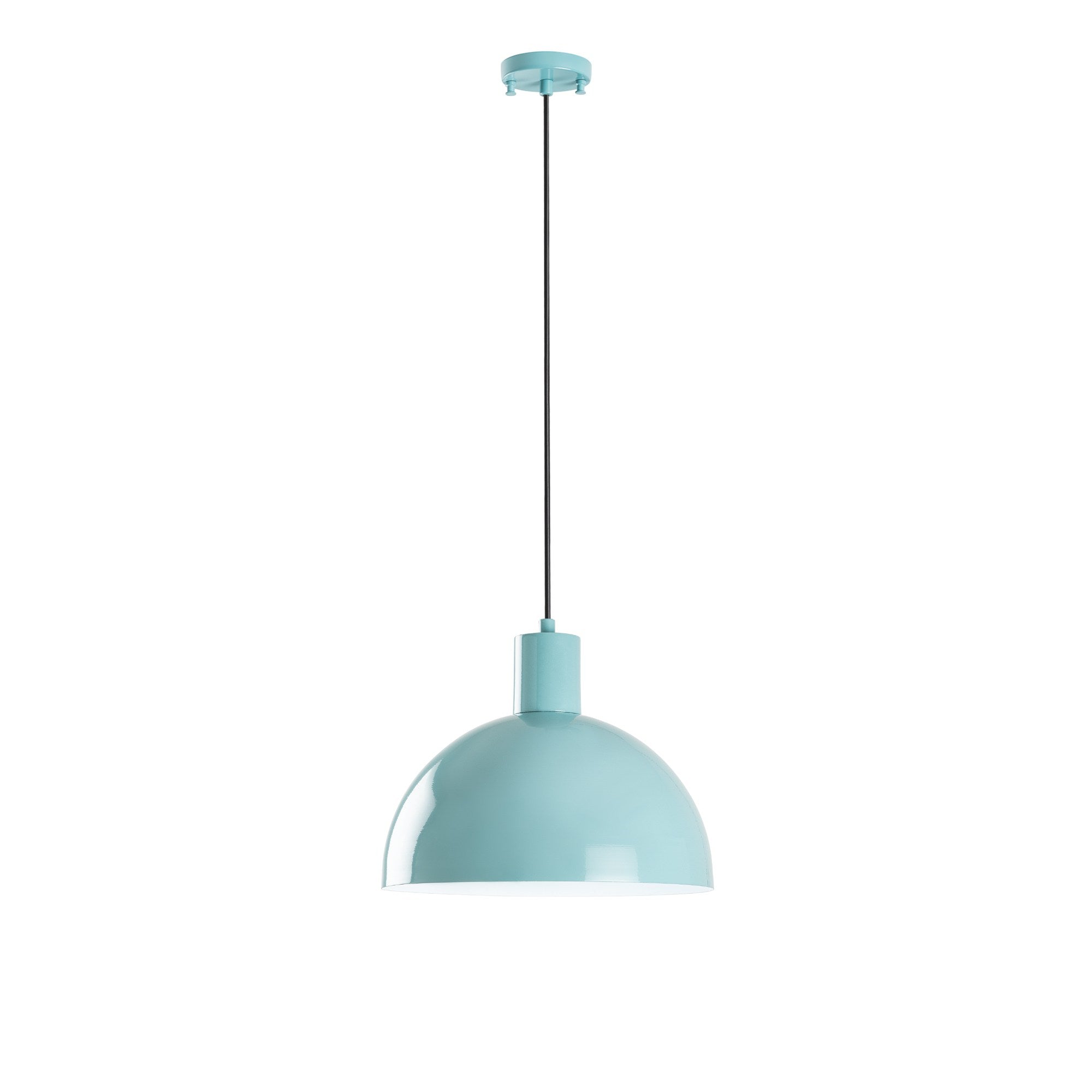 Candeeiro de Teto – Ø30 cm – Turquesa – Metal