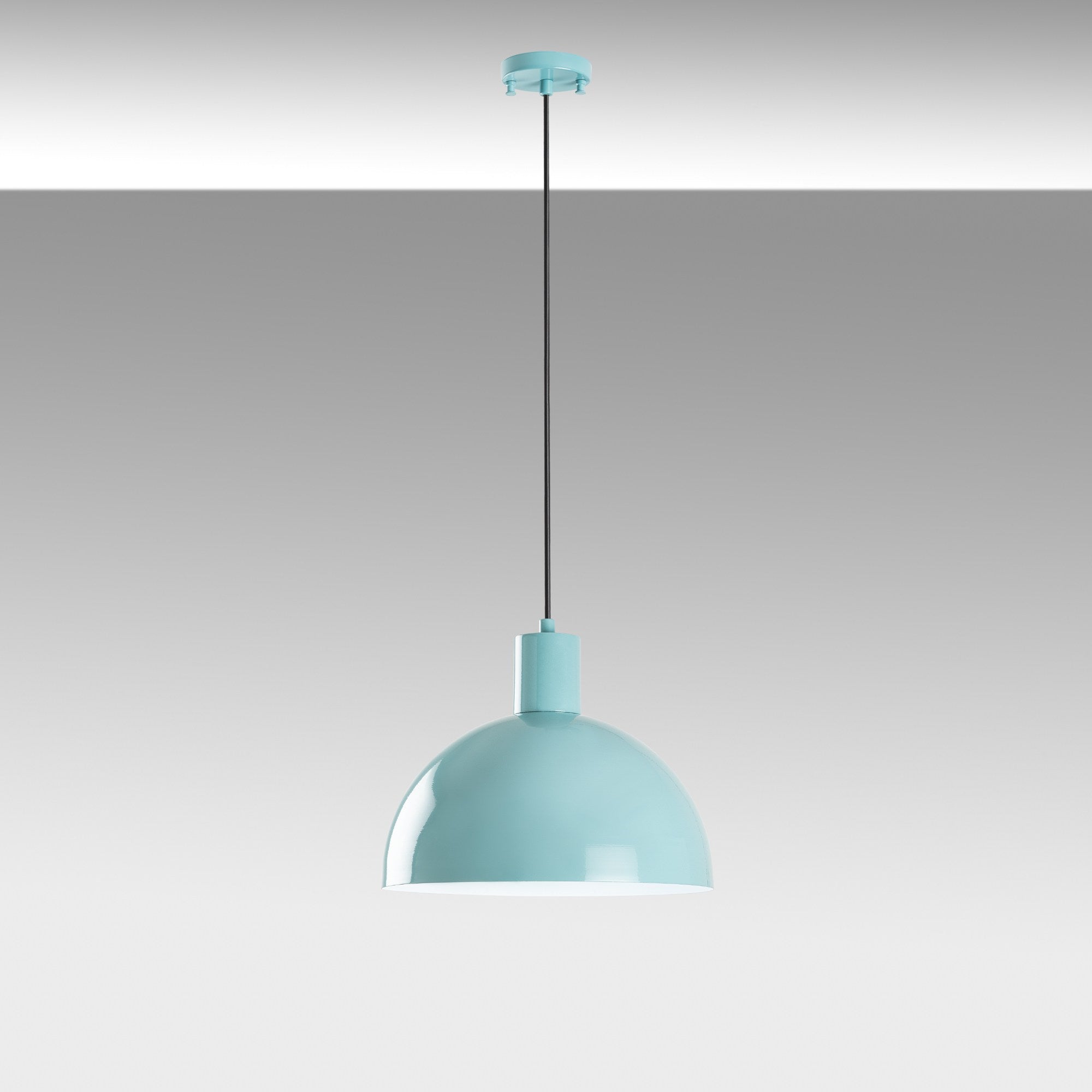 Candeeiro de Teto – Ø30 cm – Turquesa – Metal