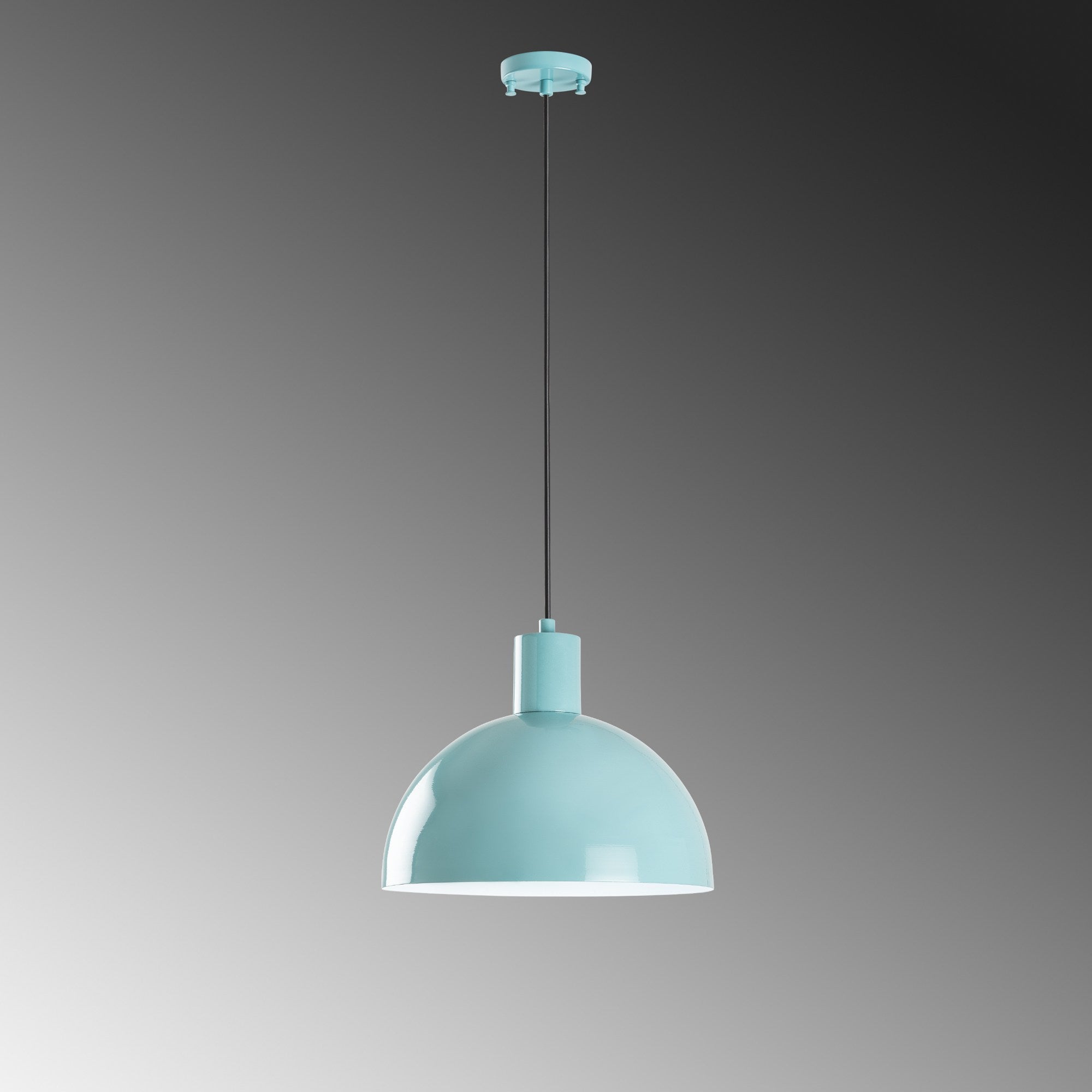 Candeeiro de Teto – Ø30 cm – Turquesa – Metal