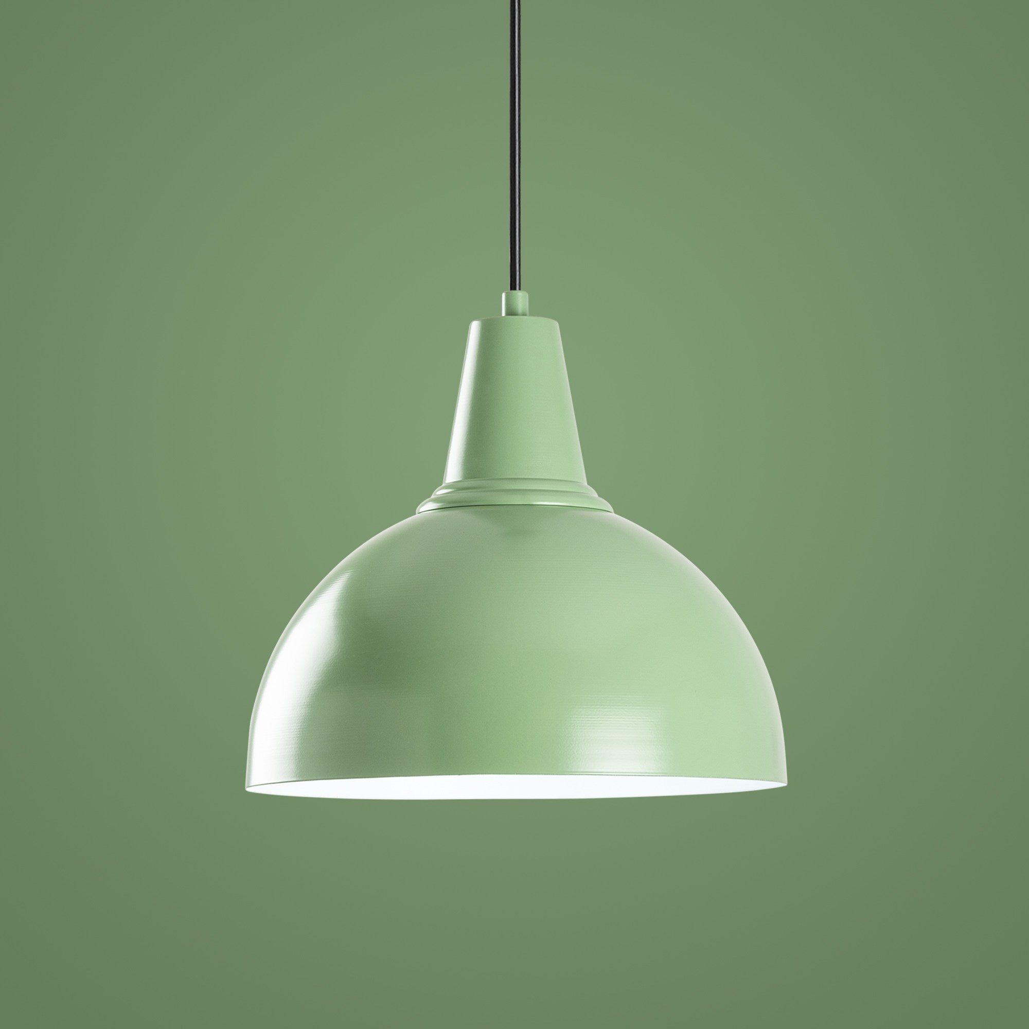 Candeeiro de Teto – Altura Ajustável 32-121 cm – Cor Menta – Corpo em Metal