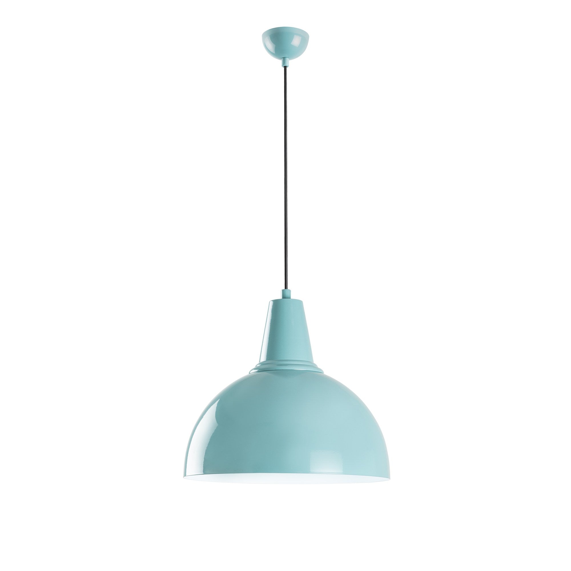 Candeeiro de Teto – Altura Ajustável 32-121 cm – Turquesa – Metálico