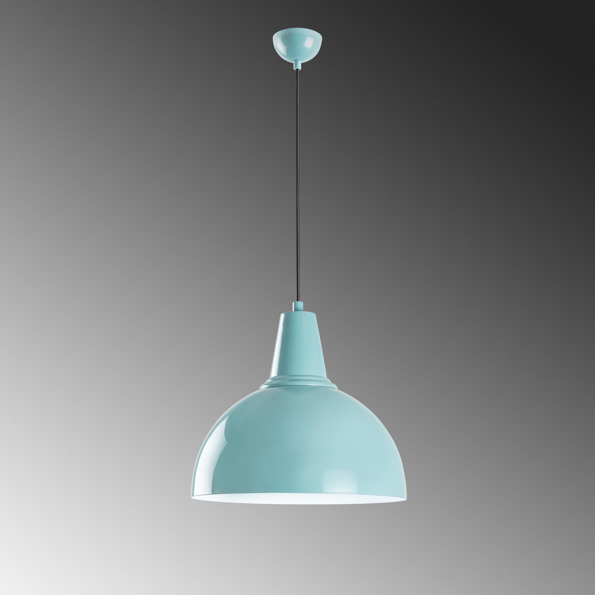 Candeeiro de Teto – Altura Ajustável 32-121 cm – Turquesa – Metálico