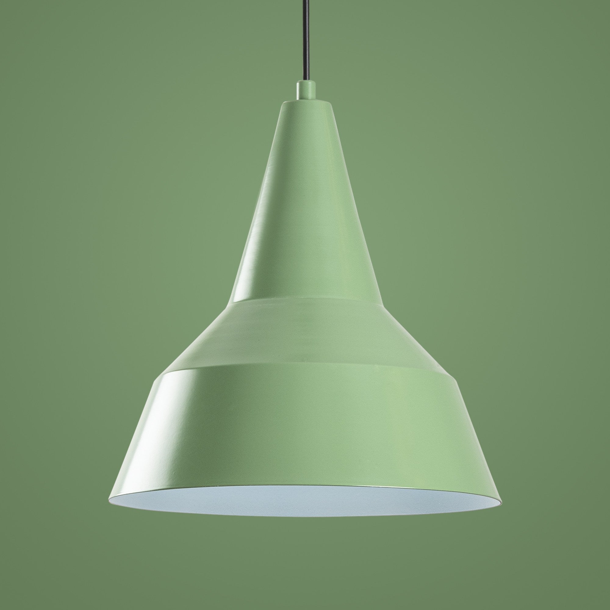 Candeeiro de Teto – altura ajustável de 42 a 131 cm – cor menta – metal