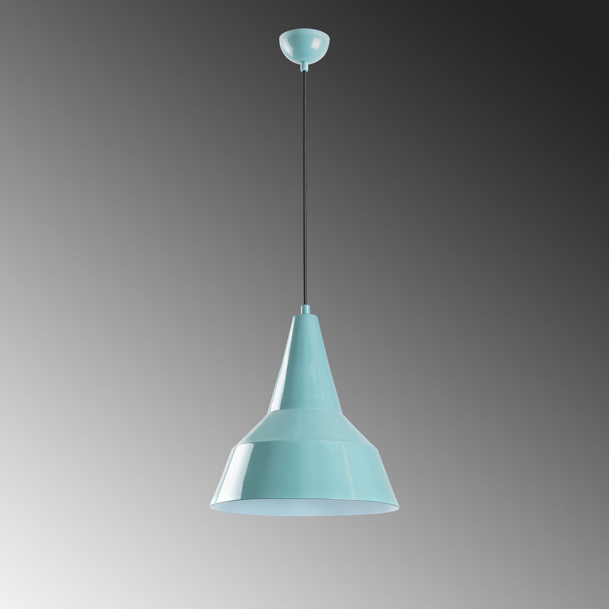 Candeeiro de Teto de metal – altura ajustável de 42 a 131 cm – turquesa –