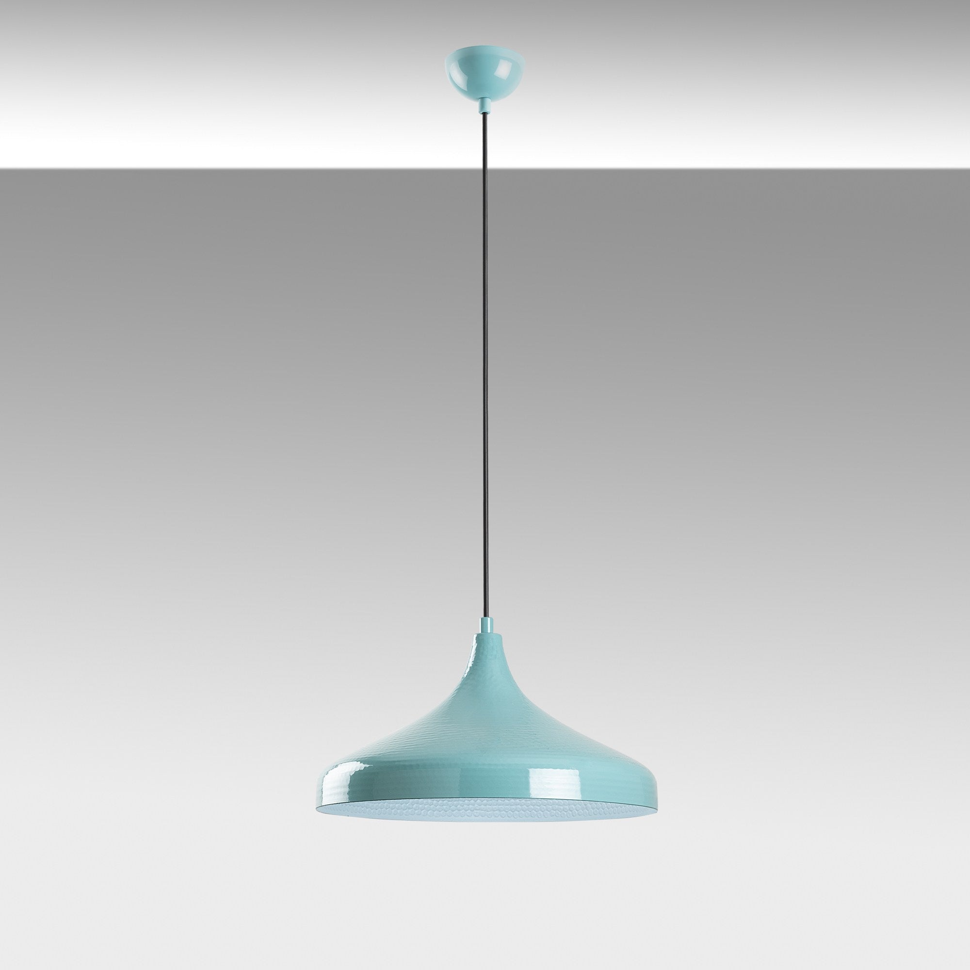 Candeeiro de Teto – Ø36 cm – Turquesa – Metal