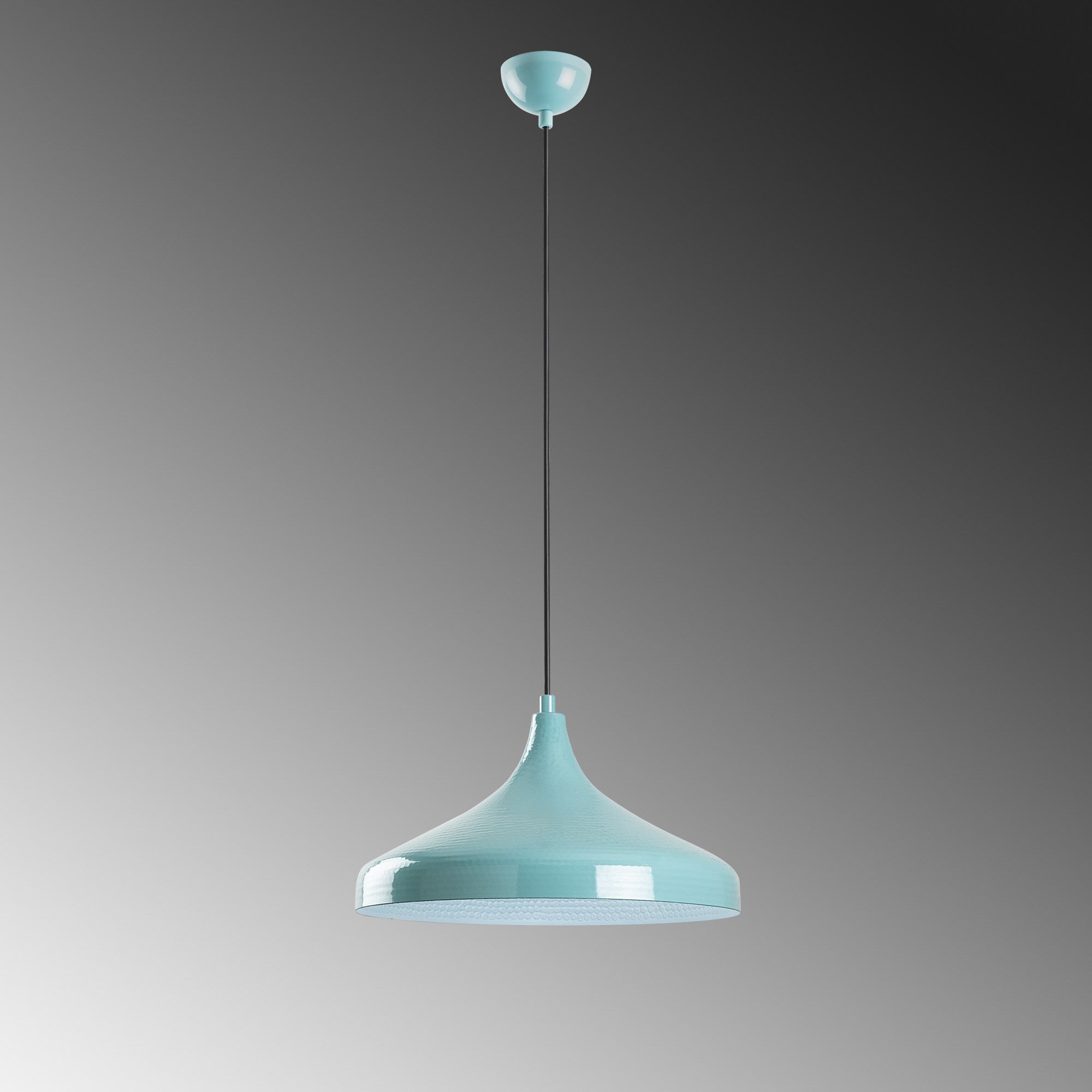 Candeeiro de Teto – Ø36 cm – Turquesa – Metal