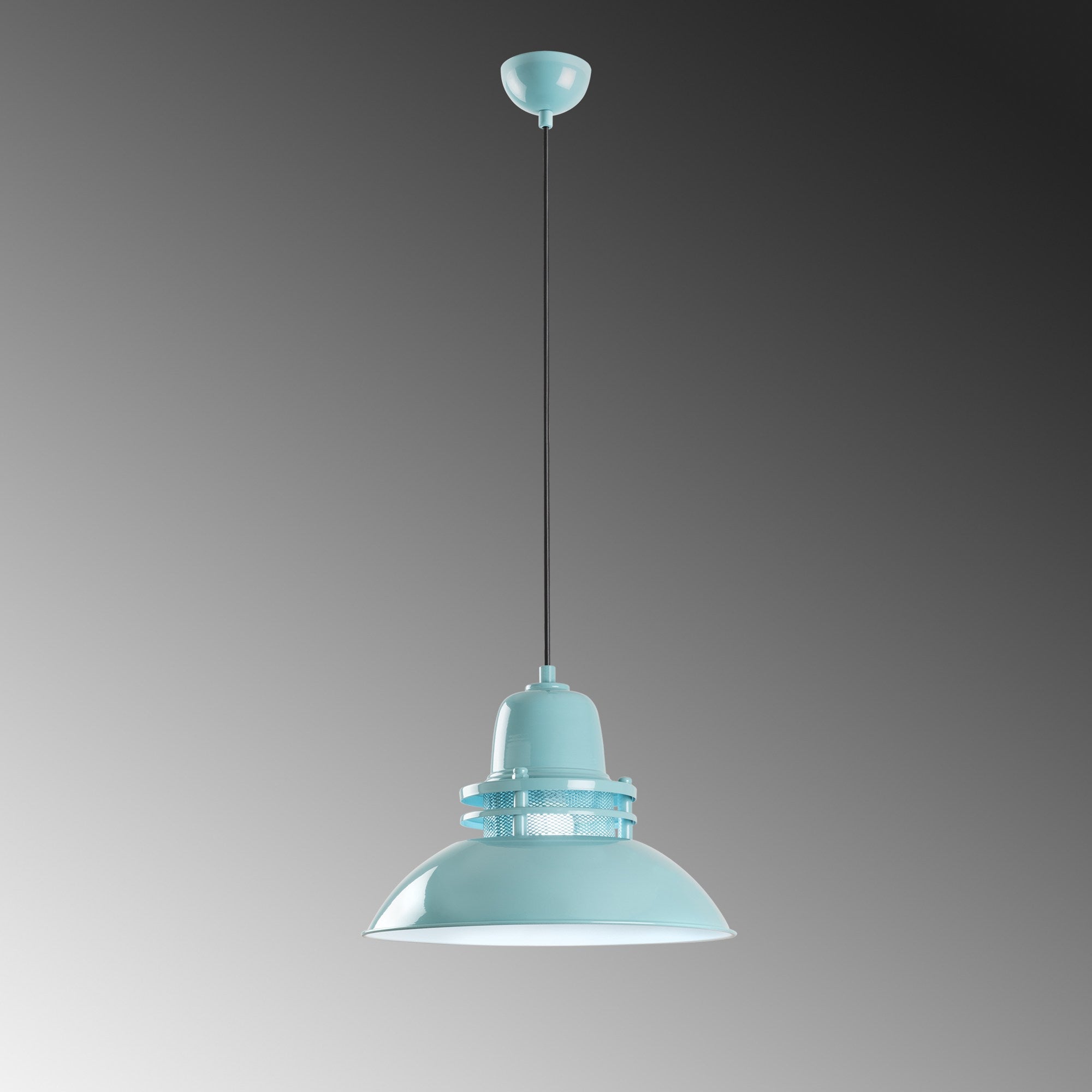 Candeeiro de Teto de metal – altura ajustável de 34 a 123 cm – turquesa